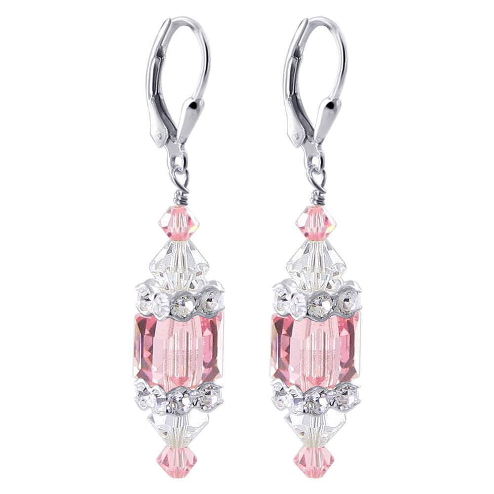 Austrian Crystal 925 Sterling Silver Drop Earrings for Women - Elegant Dangling Earrings for Parties, Weddings & Special Occasions