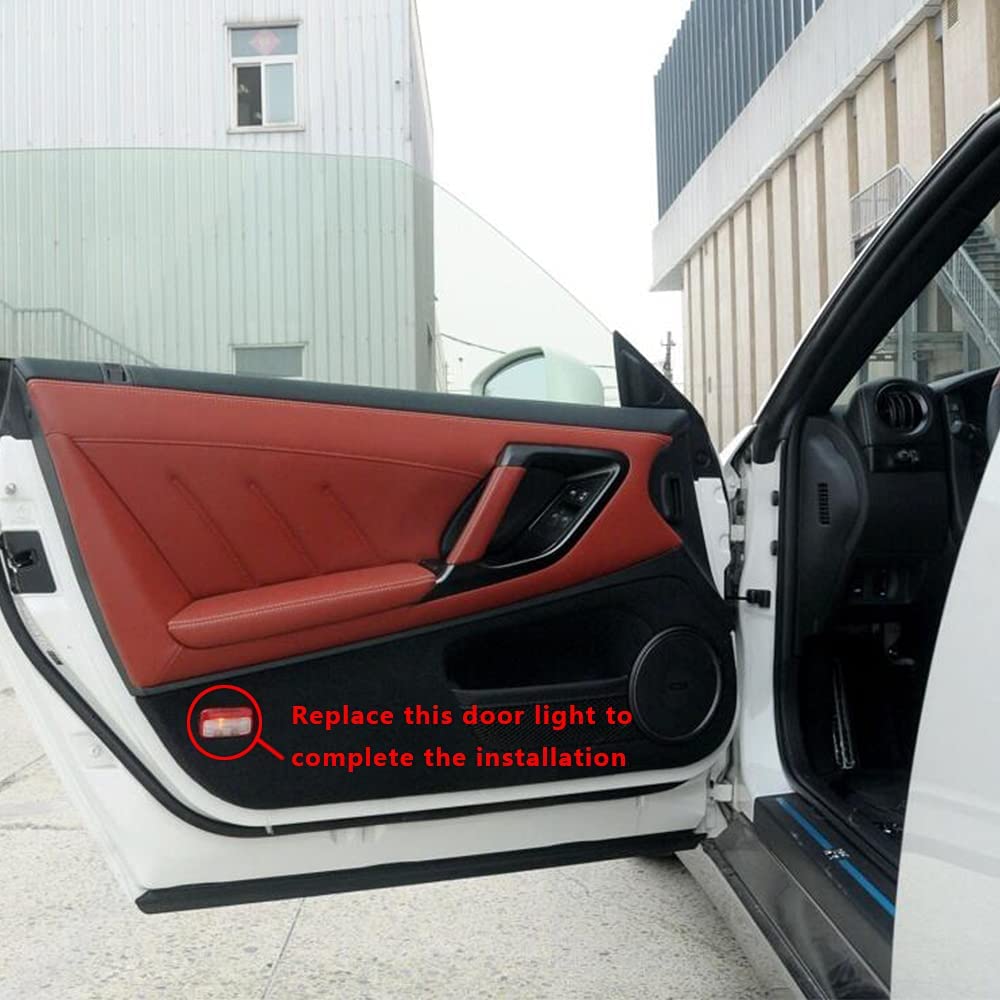 2 Pack LED Car Door Logo Projector Ghost Shadow Lamp - Courtesy Welcome Puddle Lights for Nissan GTR R35 R34 Skyline - Enhance Nighttime Safety & Style with Custom Car Branding