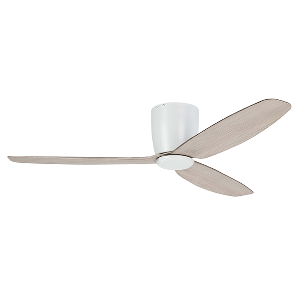 Eglo Seacliff 52 Inch 132cm DC Ceiling Fan with Light - White Oak Finish for Living Room, Bedroom & Outdoor Patio