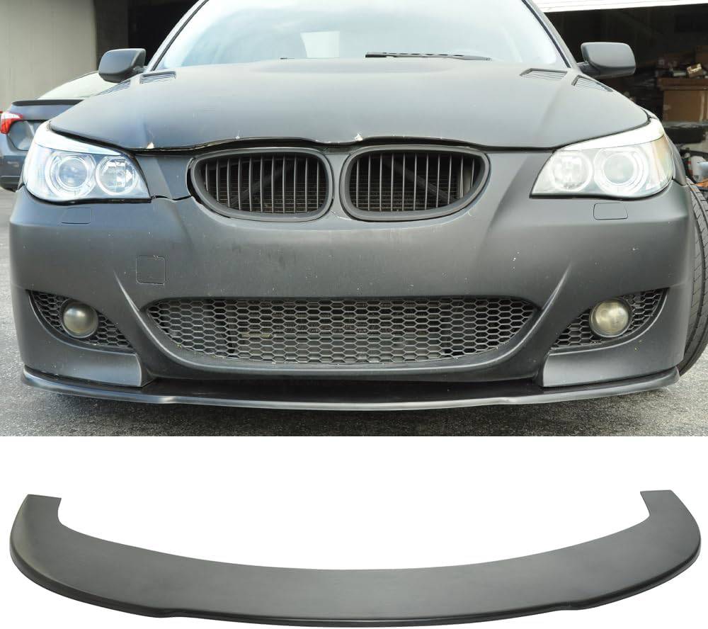 2006-2010 BMW M5 E60 PU Polyurethane Front Bumper Lip Splitter - Durable Front Lip Spoiler for Enhanced Aerodynamics & Sporty Look - Perfect for Street Racing & Car Shows