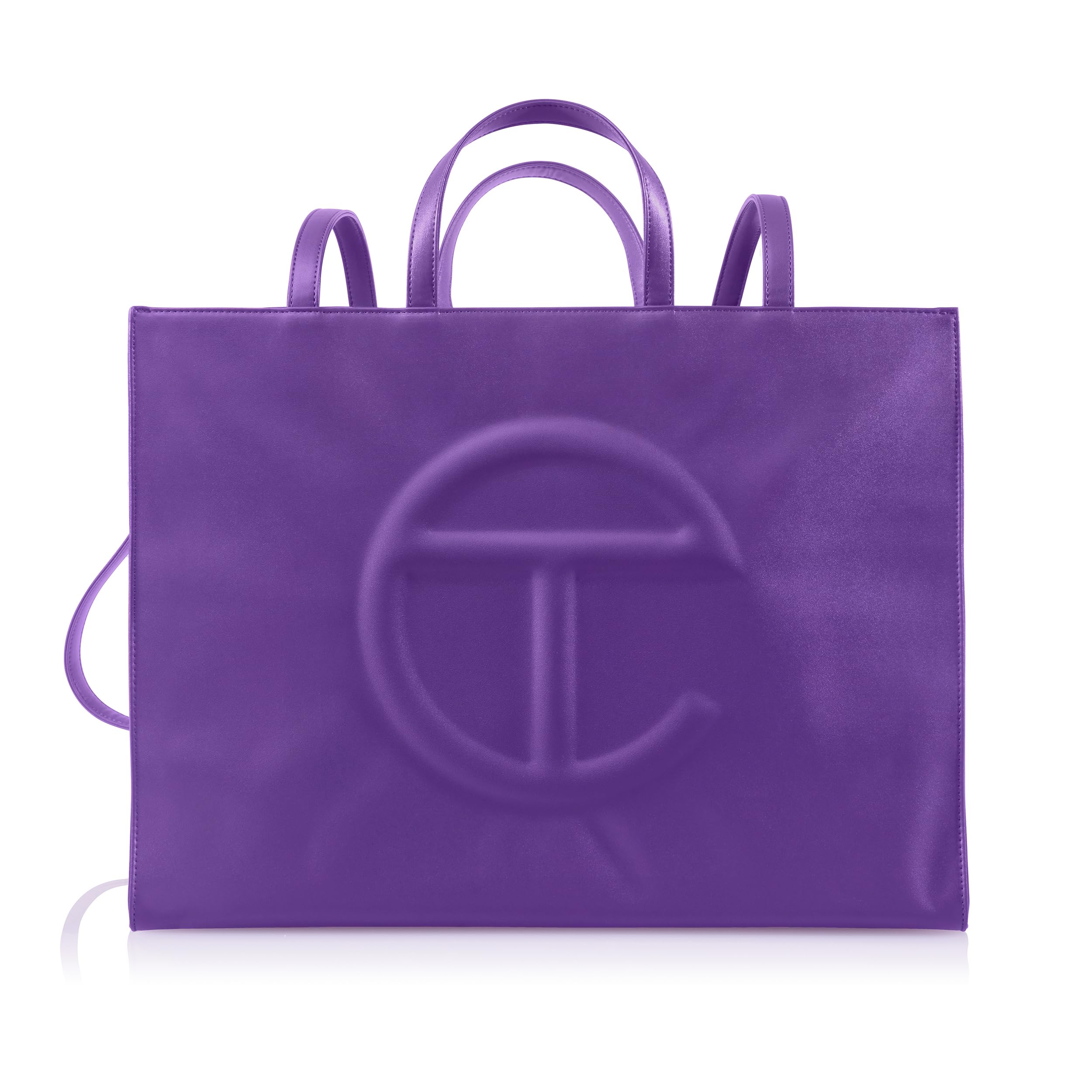 TELFAR Large Shopping Tote Bag - Vegan Leather Handbag for Women, Work, Travel & Everyday Use | Stylish & Spacious Designer Purse for Work, Gym, Groceries & Outings