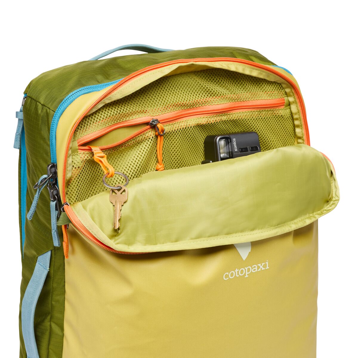 Cotopaxi Allpa 42L Travel Backpack - 42L Carry-On Hiking Backpack with Laptop Sleeve, Water-Resistant & Durable for Outdoor Adventures, Travel & Commuting - Lemongrass/Cedar Color
