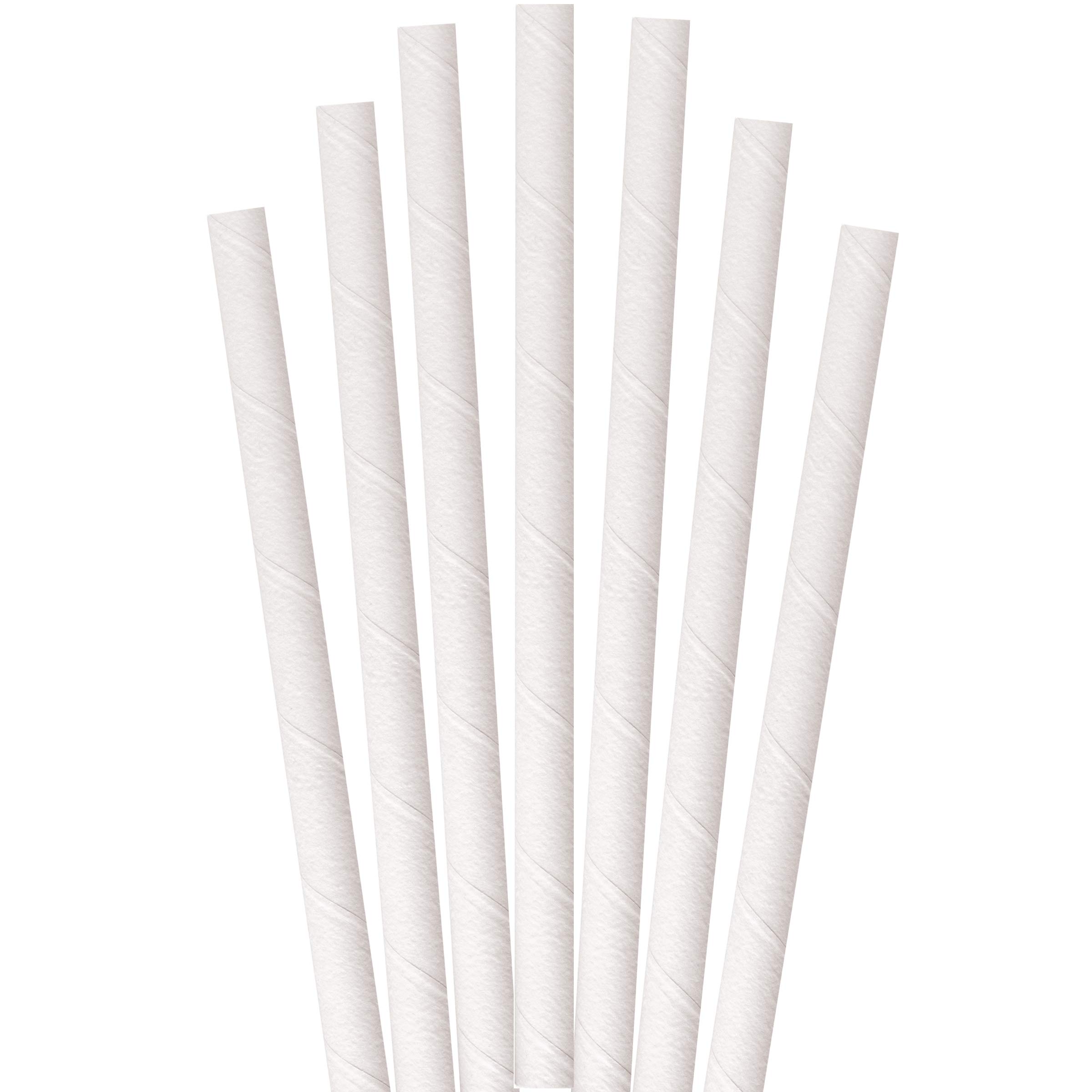 Eco-Friendly Biodegradable Paper Straws - 8.5 Inch Compostable White Boba Tea Straws, Pack of 1080 (Perfect for Bubble Tea, Smoothies, and Eco-Conscious Events)