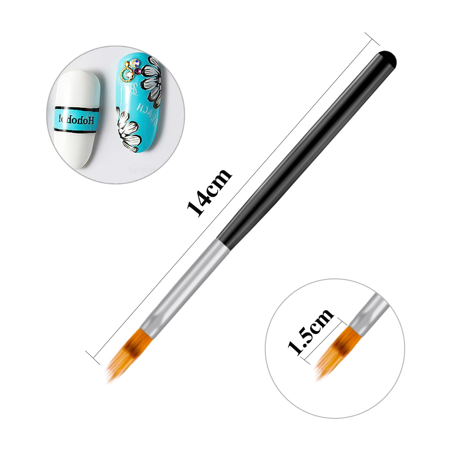 5Pcs Ombre Nail Brush Set - Professional Nail Art Brushes for Gradient & Design | Nail Pens & Tools Kit for Salon & Home Manicure | Perfect for DIY Nail Art, Ombre Effects & Creative Designs