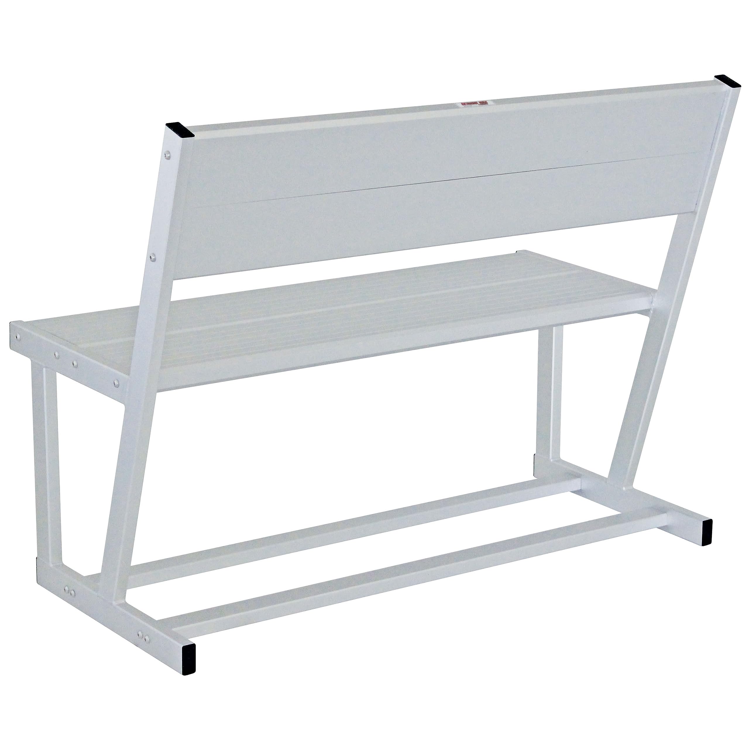 Extreme Max 3006.6641 Universal Aluminum Dock & Patio Bench - Heavy Duty Outdoor Seating for Lakeside, Deck, Garden & Backyard Relaxation