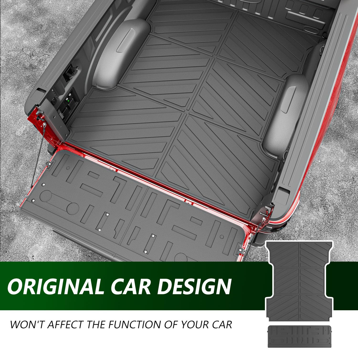 6.5FT Heavy Duty TPE Truck Bed Mat & Tailgate Liner Compatible with 2021-2025 Ford F-150 (6.5ft Bed) - Durable, Non-Slip Protection for Cargo & Gear - Perfect for Camping, Work Sites & Off-Road Adventures