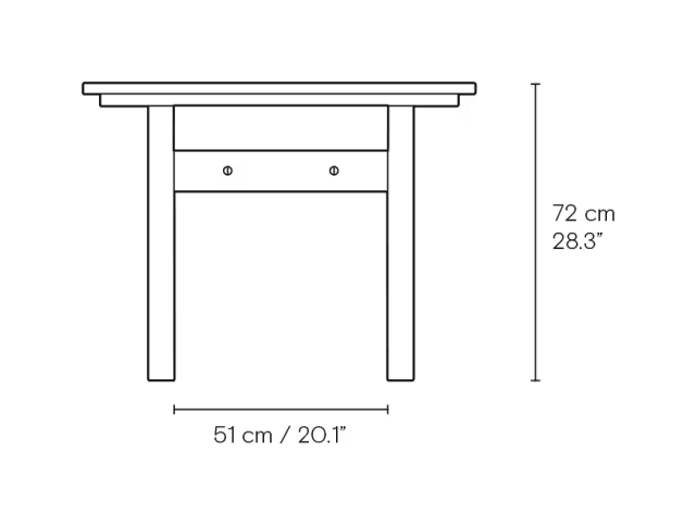 BM0698 Asserbo Table - Modern Scandinavian Dining Table for Small Spaces | Perfect for Apartments, Breakfast Nooks & Cozy Home Decor