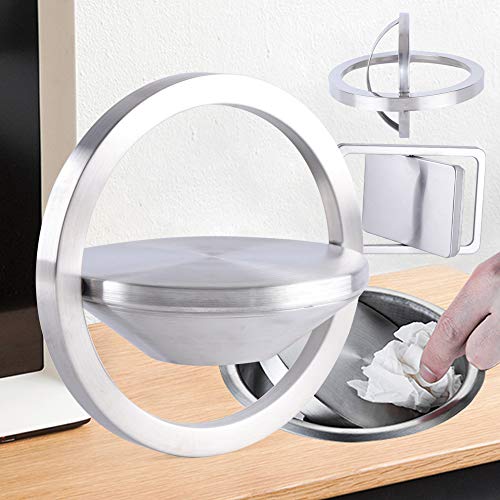 Stainless Steel Flap Lid Trash Can Cover - 7.87 Inch Round Garbage Bin Lid | Durable & Rustproof | Perfect for Kitchen, Bathroom, Office & Outdoor Use