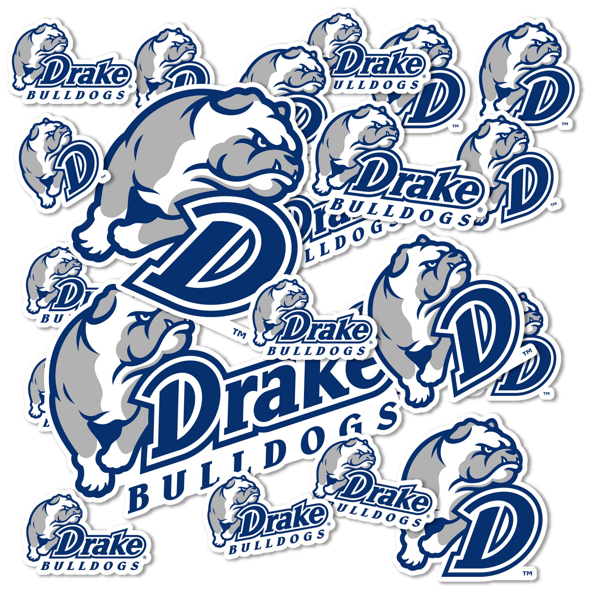 Desert Cactus Drake University Bulldogs Vinyl Decals - Waterproof Stickers for Laptop, Water Bottle, Car, Scrapbook (Type 1-1) - Perfect for College Dorm Decor, School Spirit & Fan Gifts