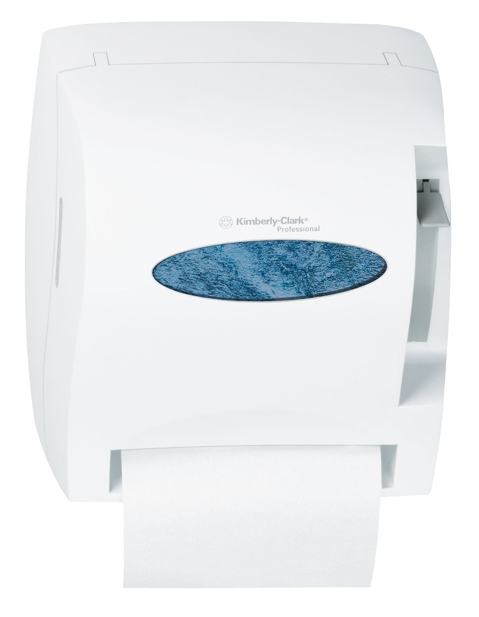 White Lev-R-Matic Roll Towel Dispenser for Windows 09766 - Hands-Free Paper Towel Holder for Kitchen, Bathroom & Office - Easy Mount Automatic Roll Dispenser with Wall Bracket