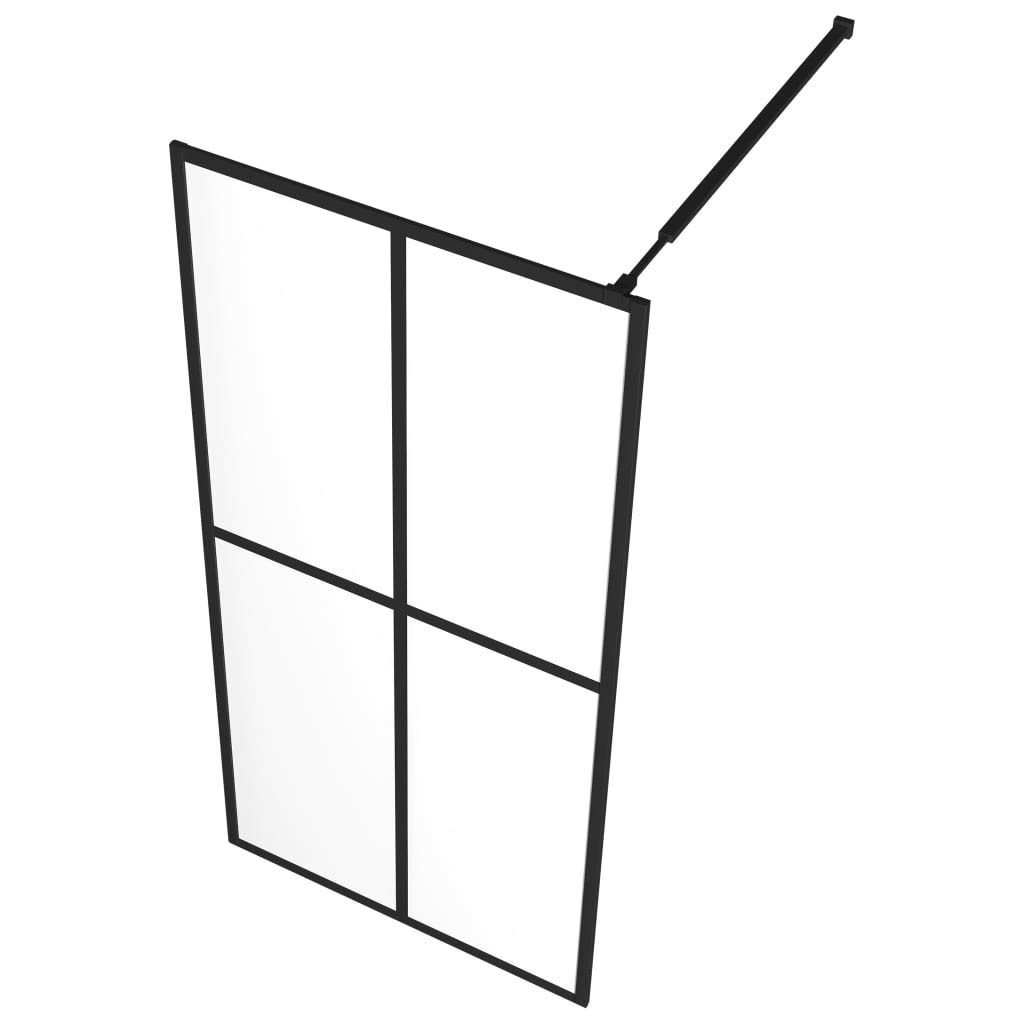 FAMIROSA 39.4x76.8 Inch Modern Walk-in Shower Door - Single Panel Tempered ESG Glass with Aluminum Frame for Bathroom, Waterproof Shower Screen Partition - Perfect for Small Bathrooms & Spa-Like Showers