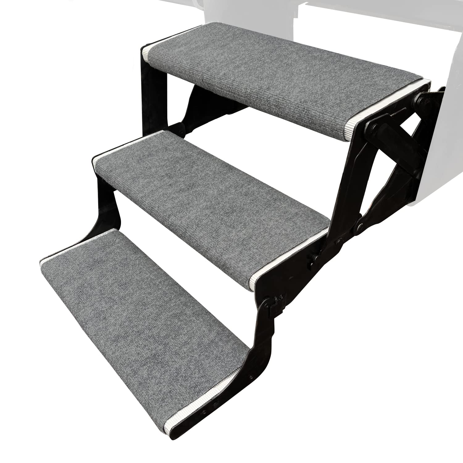 Prest-O-Fit 3-Pack 2-4079 Outrigger Jumbo RV Step Rug - Castle Gray 23 Inch Wide - Non-Slip RV Stair Mat for Motorhome, Camper & Trailer Entry Steps