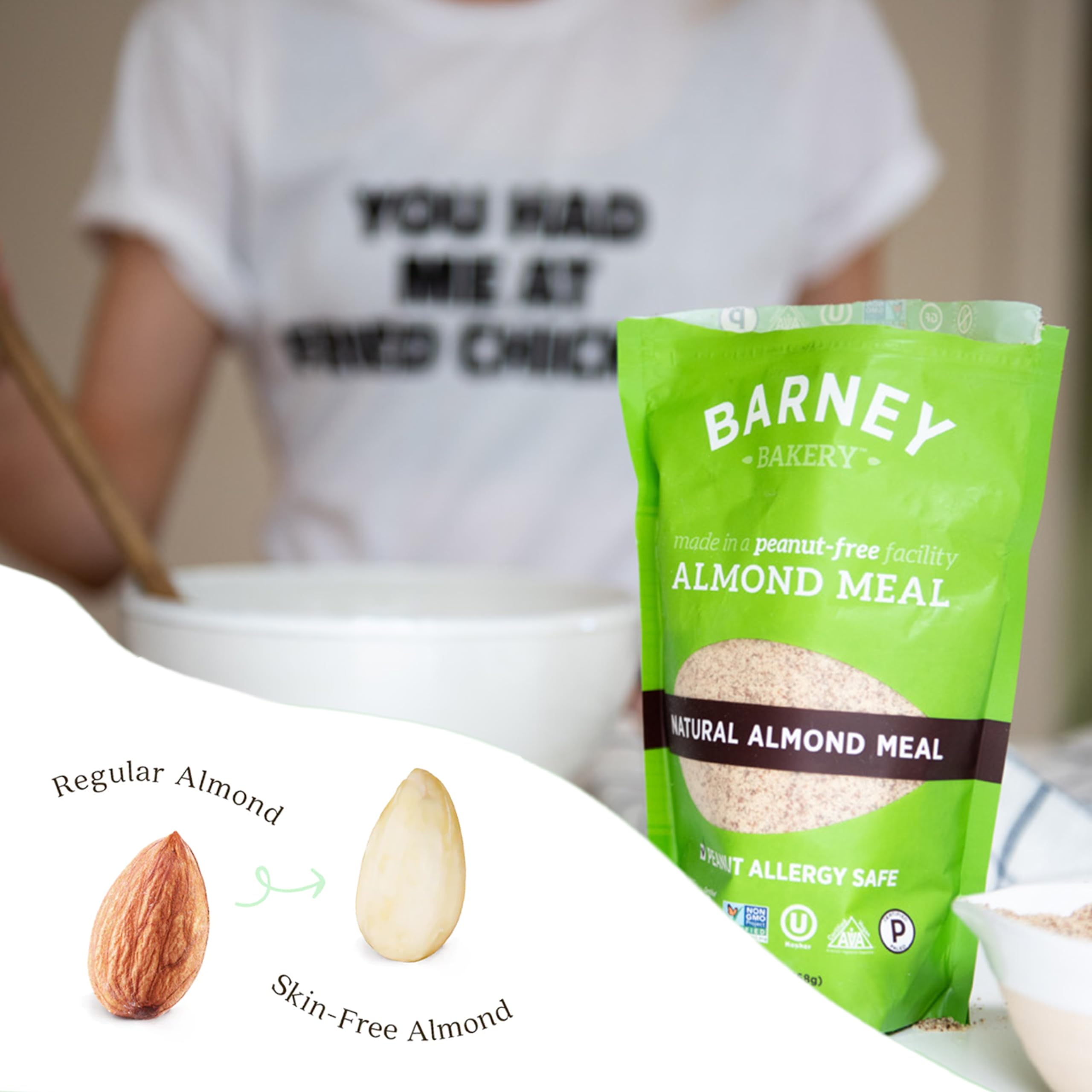 Barney Butter Almond Meal 13 oz - Non-GMO, Gluten Free, Keto & Paleo Friendly, Vegan Almond Flour - Perfect for Baking, Smoothies & Healthy Recipes