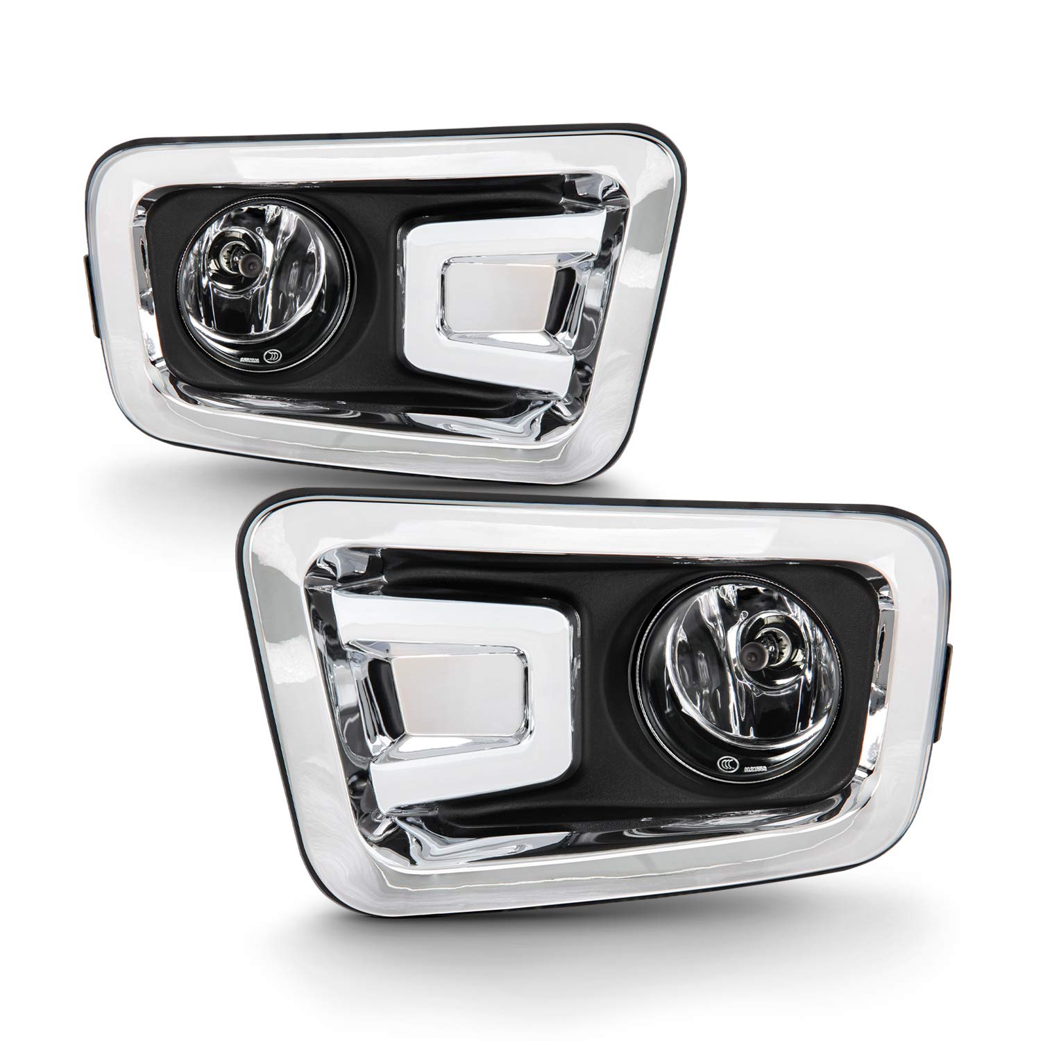 AKKON Fog Light Kit for 2016-2019 Nissan Titan & Titan XD - Complete Driving Lamps Set with Wiring Harness, Bumper Bezels & Switch (Pair Left+Right) - Perfect for Off-Roading, Night Driving & Enhanced Visibility