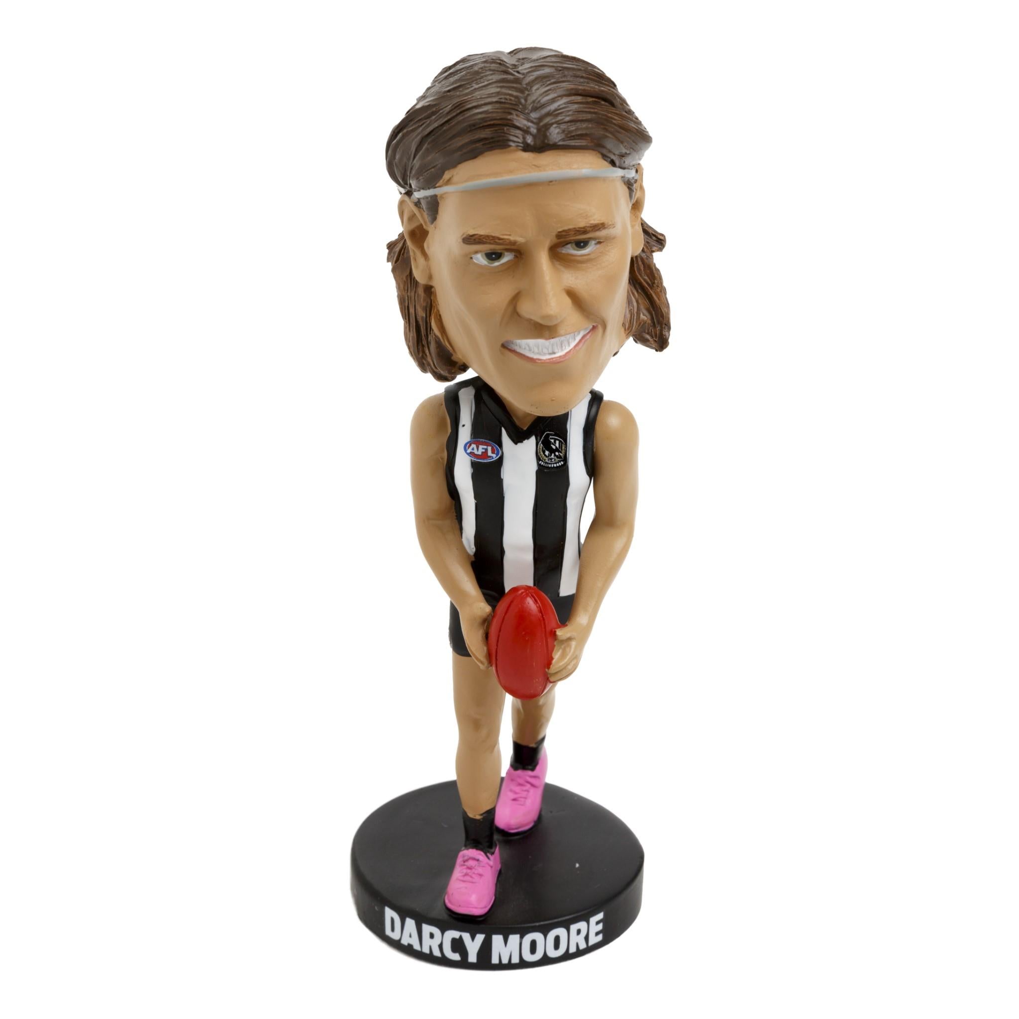 Official AFL Collingwood Magpies Darcy Moore Bobblehead - Collectible Football Player Figurine for Fans & Sports Memorabilia Collectors - Perfect for Game Day Decor, Man Cave, or Office Display