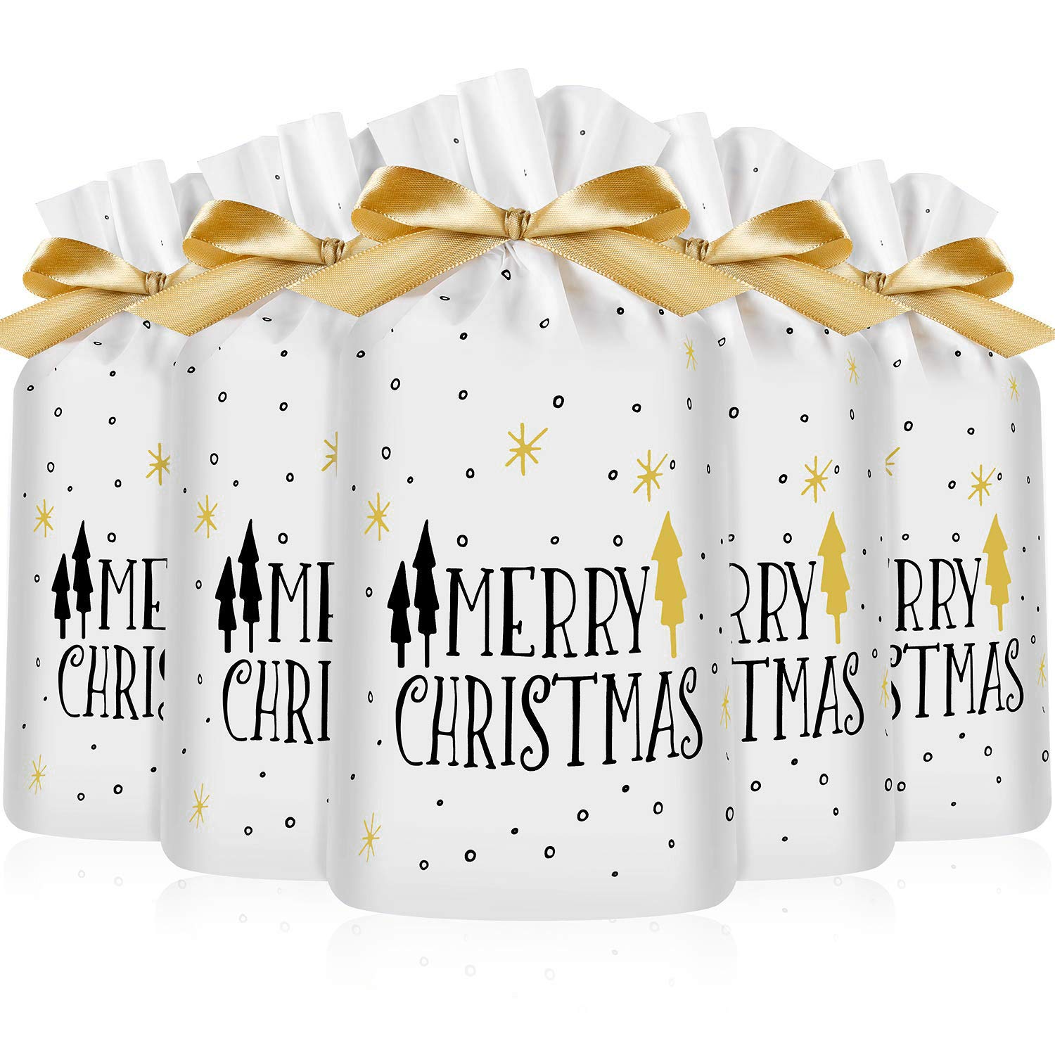 Drawstring Treat Bags for Candy, Cookies & Chocolate - Wedding Favors, Baby Shower & Party Decorations | Perfect for Christmas, Thanksgiving, Birthdays & Receptions (50 Pack)