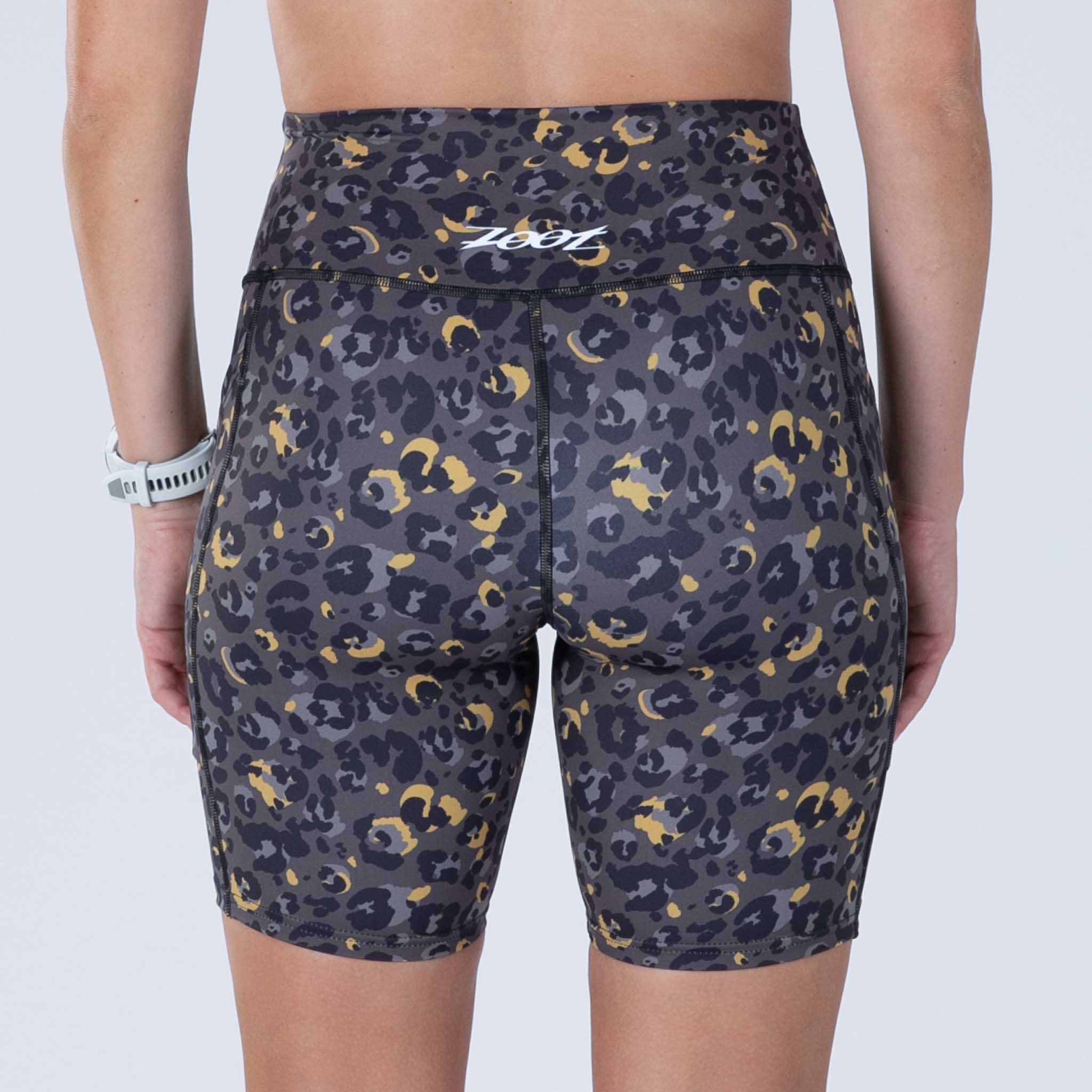 Women's Running Shorts - Cheetah Print High-Waisted Athletic Shorts for Workouts, Yoga & Gym | Breathable & Comfortable Fitness Apparel
