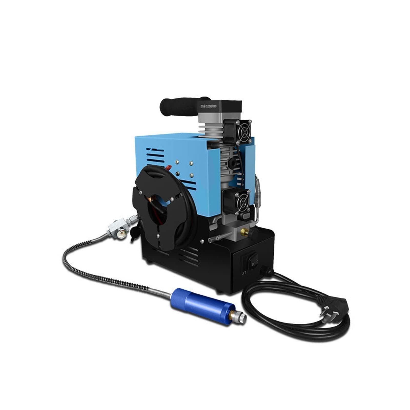 Portable Electric Air Compressor Pump - High Pressure Fast Inflation for Car Tires, Bikes, Sports Balls & Diving Cylinders | Auto Tire Inflator with Digital Gauge | Perfect for Road Trips, Camping & Emergency Use