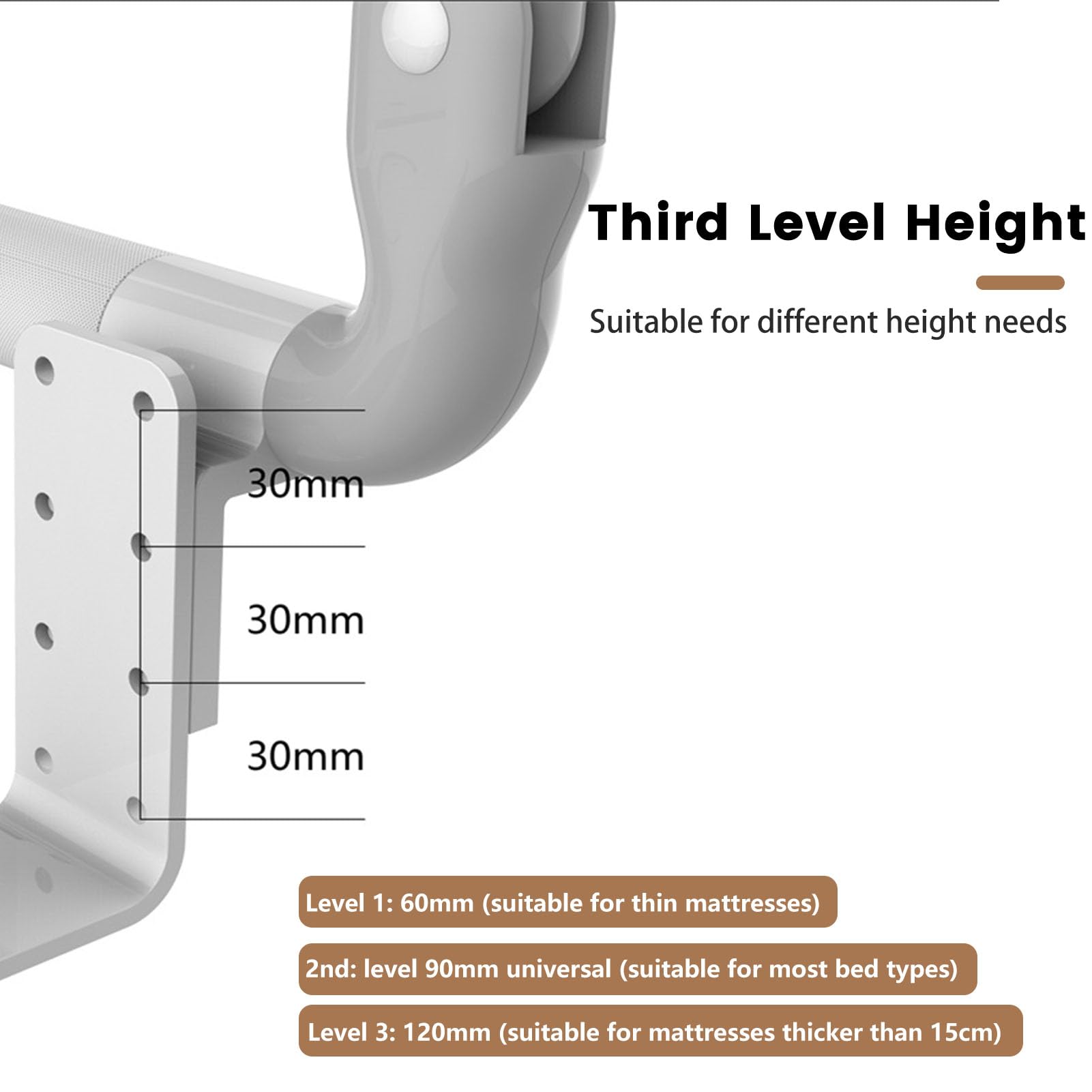 Adjustable Bed Rails for Elderly - Heavy Duty Safety Bar for Seniors - Prevent Falls at Home