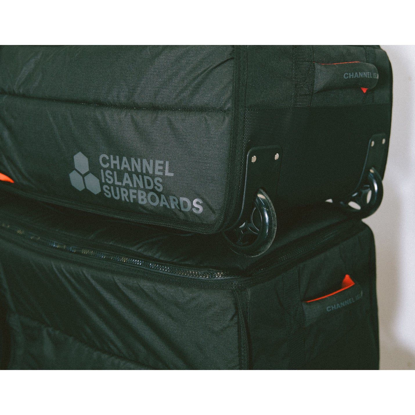 Channel Islands QUAD Wheeled TRAVELER Surfboard Cover - Black - Waterproof & Durable Protection for Travel & Storage | Perfect for Surf Trips, Airplane Transport & Beach Days