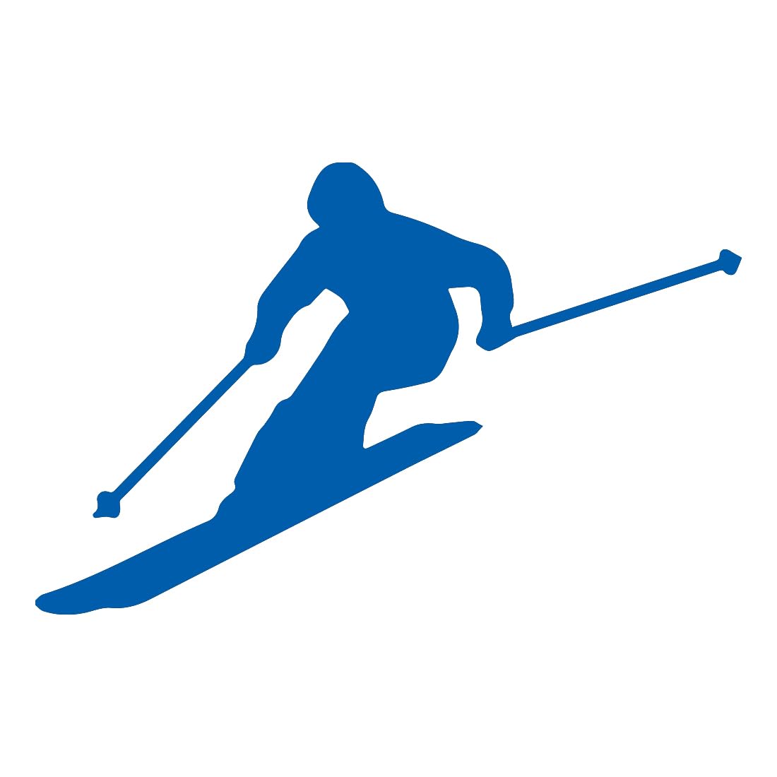Premium Waterproof Vinyl Decal Stickers - Skier Silhouette (Azure Blue, Set of 2) for Laptop, Phone, Helmet, Car Window, Bumper, Mug & Wall Decor | Perfect for Winter Sports Enthusiasts & Ski-Themed Room Decor