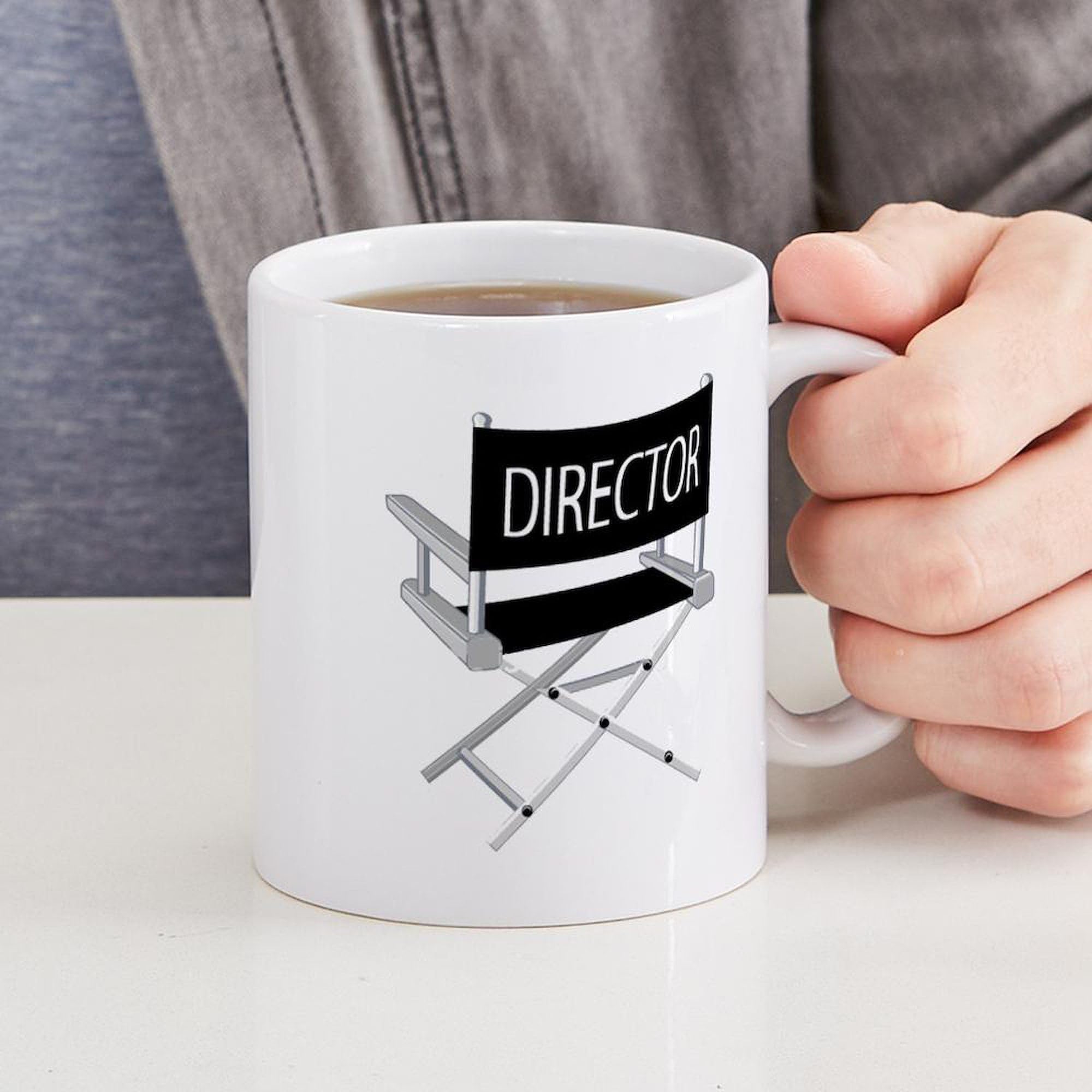 11 oz (325 ml) Ceramic Coffee Mug - Director Seat Design by CafePress | Perfect for Office, Home & Gifts