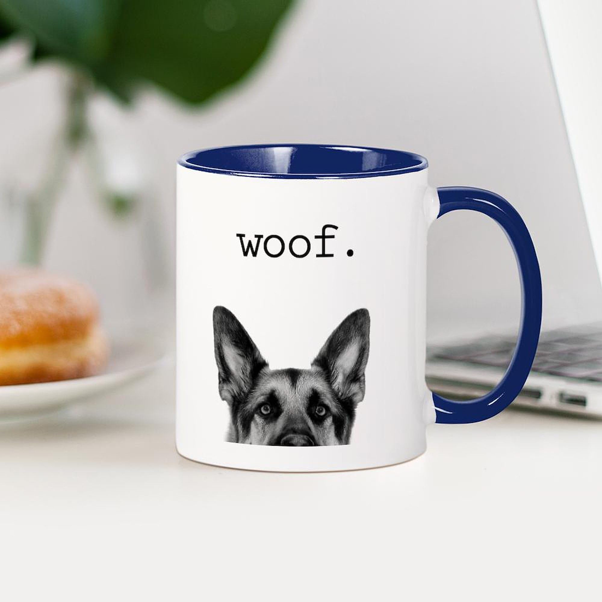 Woof Mug 11 oz (325 ml) Ceramic Coffee Cup - Funny Dog Lover's Gift for Home, Office & Pet Owners | Perfect for Morning Coffee, Tea or Hot Chocolate