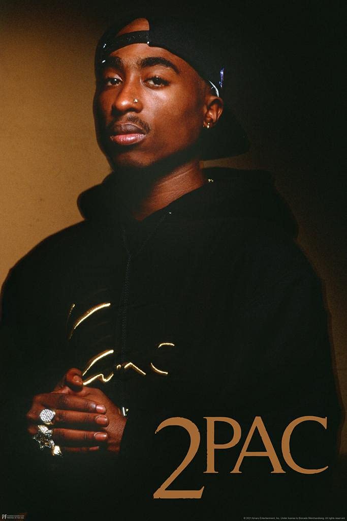 Tupac Posters - 2Pac Wall Art, Vintage 90s Hip Hop Rapper Canvas Print (16x24 inches) - Perfect for Room Decor, Music Lover Gifts & Rap Merchandise - Great for Bedroom Aesthetic, Man Cave & Hip Hop Fan Collection