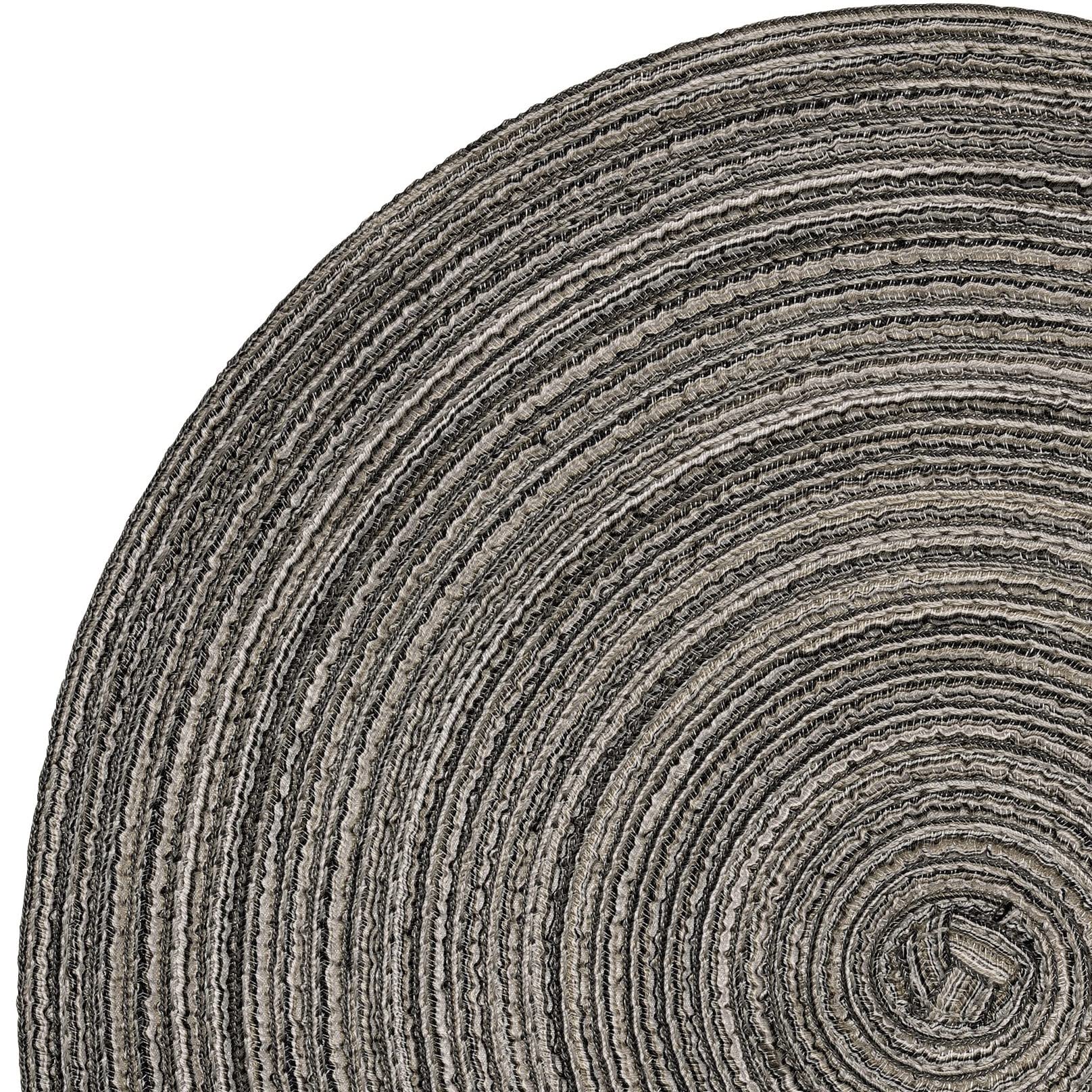 20-Pack Handcrafted Woven Polyester Table Mats - Heat-Resistant, Washable & Easy to Clean Centerpiece Placemats for Dining & Entertaining (Monaco Grey)