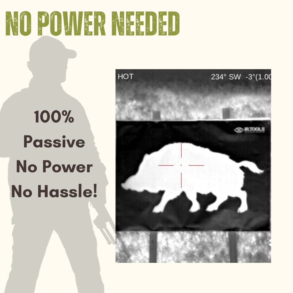 IR.Tools Boar Upright Thermal Target Kit - Zeroing & Hunting Accessories with Thermal Target, Boar Passive Target & Thermal Pasters | Perfect for Long-Range Shooting, Hunting Practice & Firearm Training