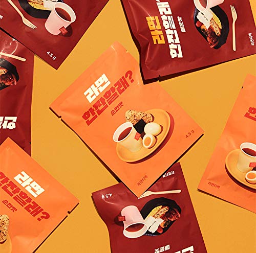 PALKIN Korean Ramen Tea Bags - Mild & Spicy Flavor (16 Count) - Instant Noodle Soup Seasoning for Quick Meals, Camping & Office Lunch