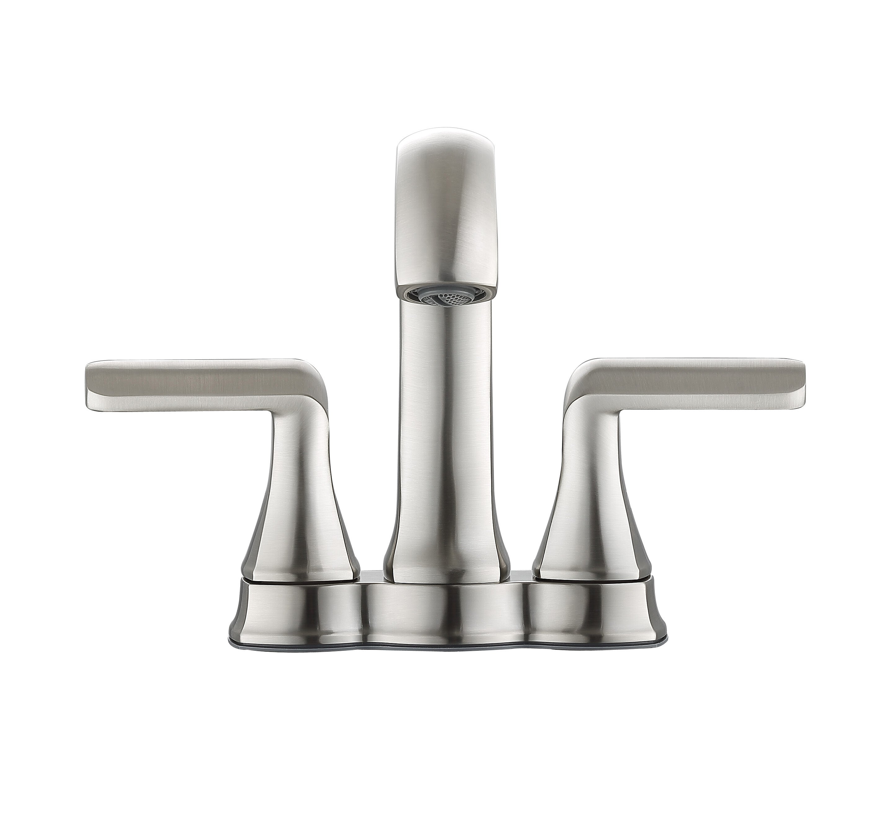 Arezzo Deck Mount Bathroom Faucet in Brushed Nickel - Single Hole Bath Sink Faucet with High Arc Spout for Modern Vanities, Perfect for Home & Hotel Bathroom Renovation