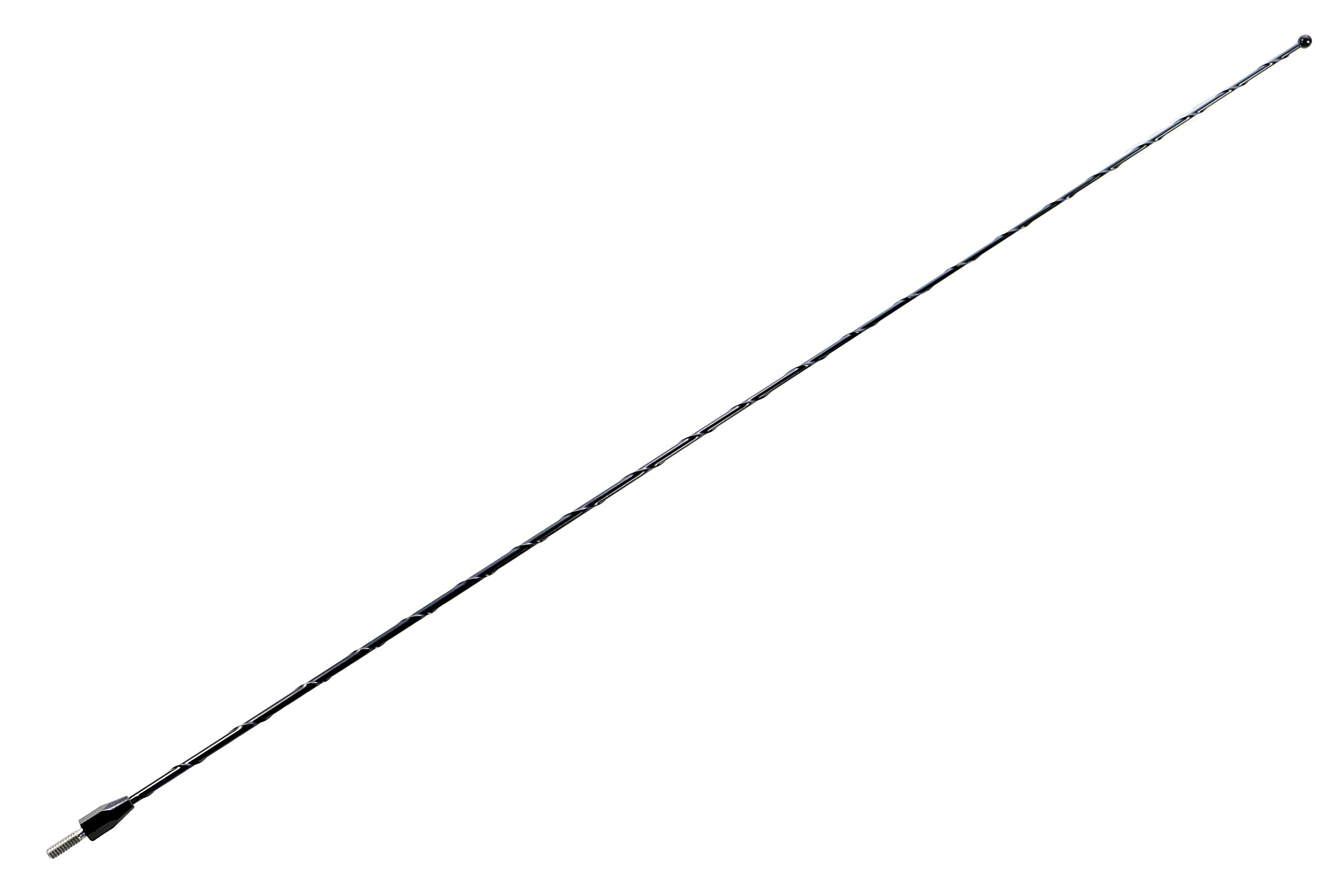 27 Inch Black Antenna for Ford F-350 F-450 Super Duty (2017-2025) - Spiral Wind Noise Reduction - Durable Spring Steel Construction with Stainless Steel Threading - Perfect for Off-Roading & Highway Driving