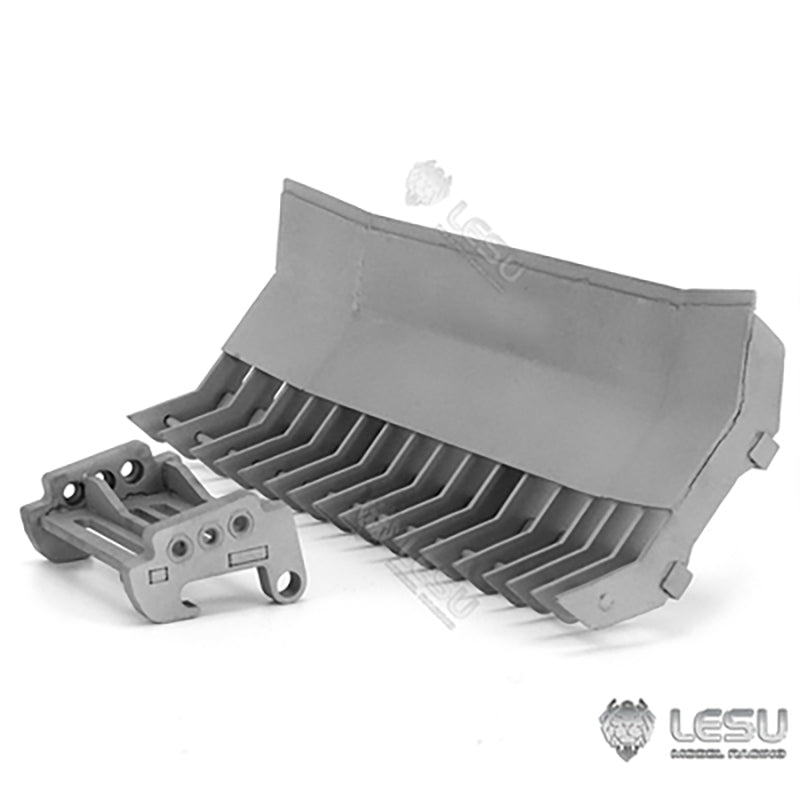 Customized LESU 1:14 Scale RC Hydraulic Aoue LT5 Tracked Skid Steer Loader - Metal RTR Model with Fork, Bucket, Sieve Bucket, Gripper Clamp & Trailer Upgrade Parts - Perfect for Construction Simulation, RC Hobbyists & Collectors
