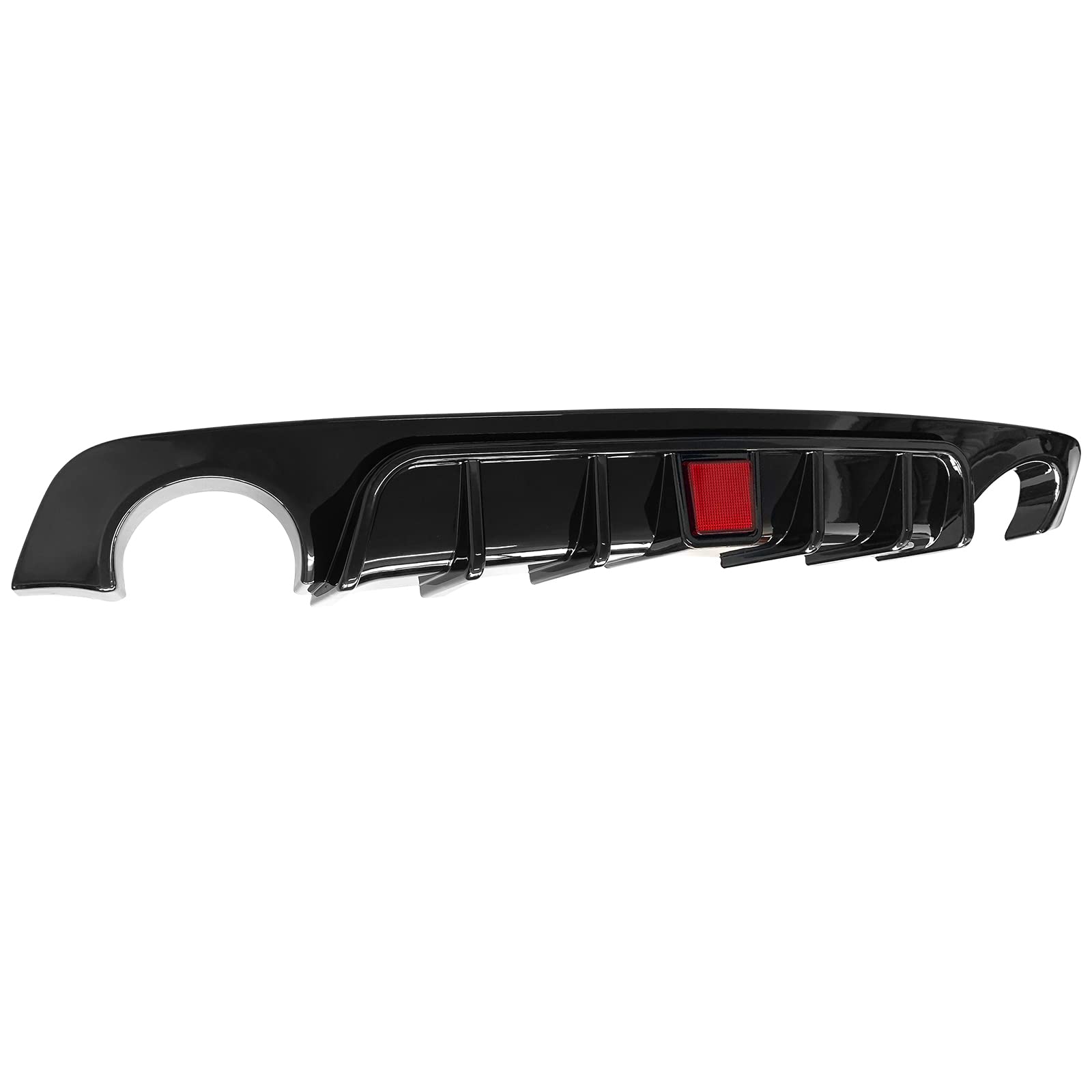 **FREEMOTOR802 Gloss Black Rear Diffuser with LED Brake Light for 2018-2024 Infiniti Q50 | PP Bumper Lip Spoiler & Valance Panel | Exterior Styling Trim Kit – Upgrade Your Ride for Sporty Looks & Nighttime Safety**    *(Perfect for car enthusiasts seeking aggressive styling, improved aerodynamics, and enhanced rear visibility during night driving.)*