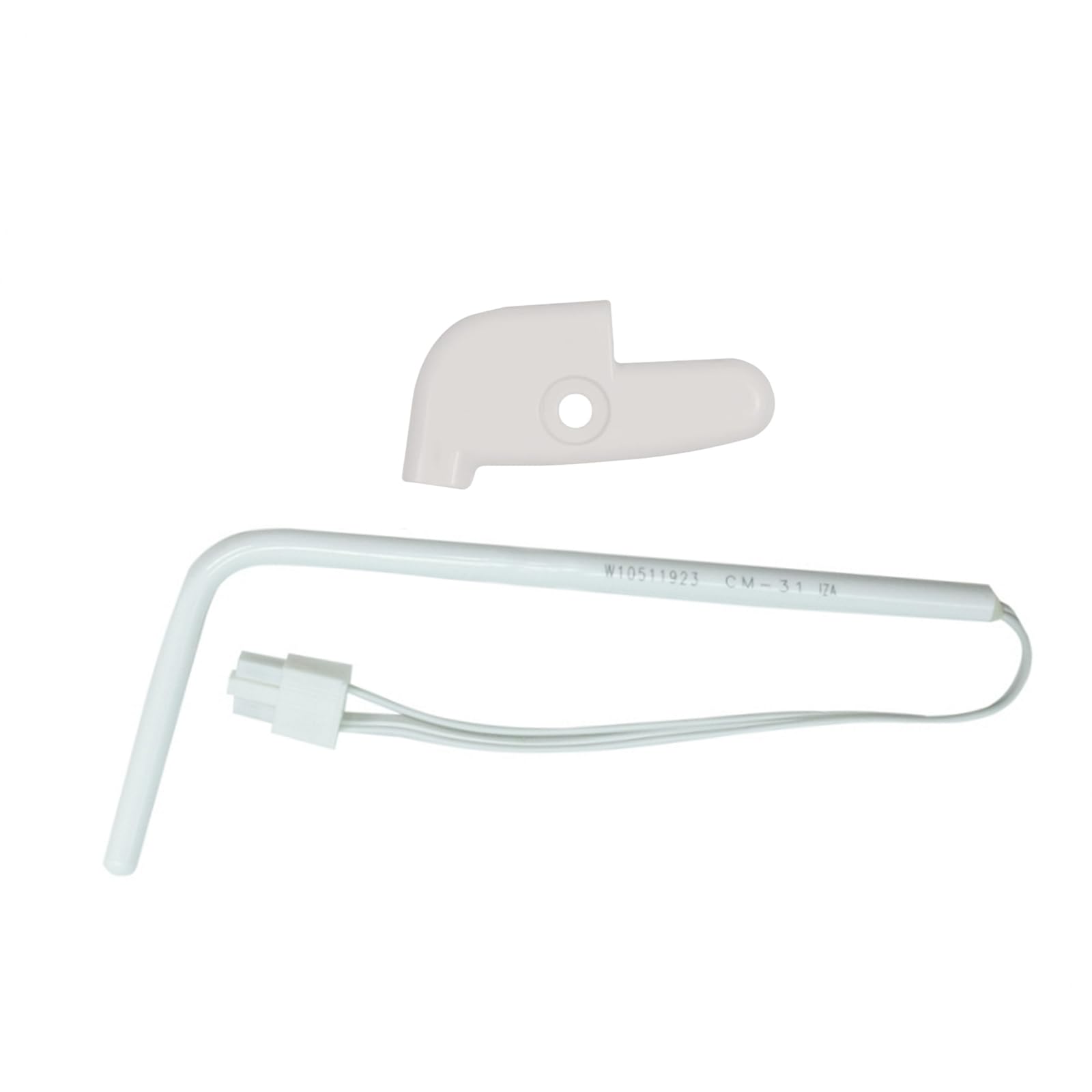 Whirlpool WPW10511923 Refrigerator Ice Machine Bin Thermistor W10511923 - White & Silver Replacement Part for Ice Maker Repair | Compatible with Whirlpool Refrigerators