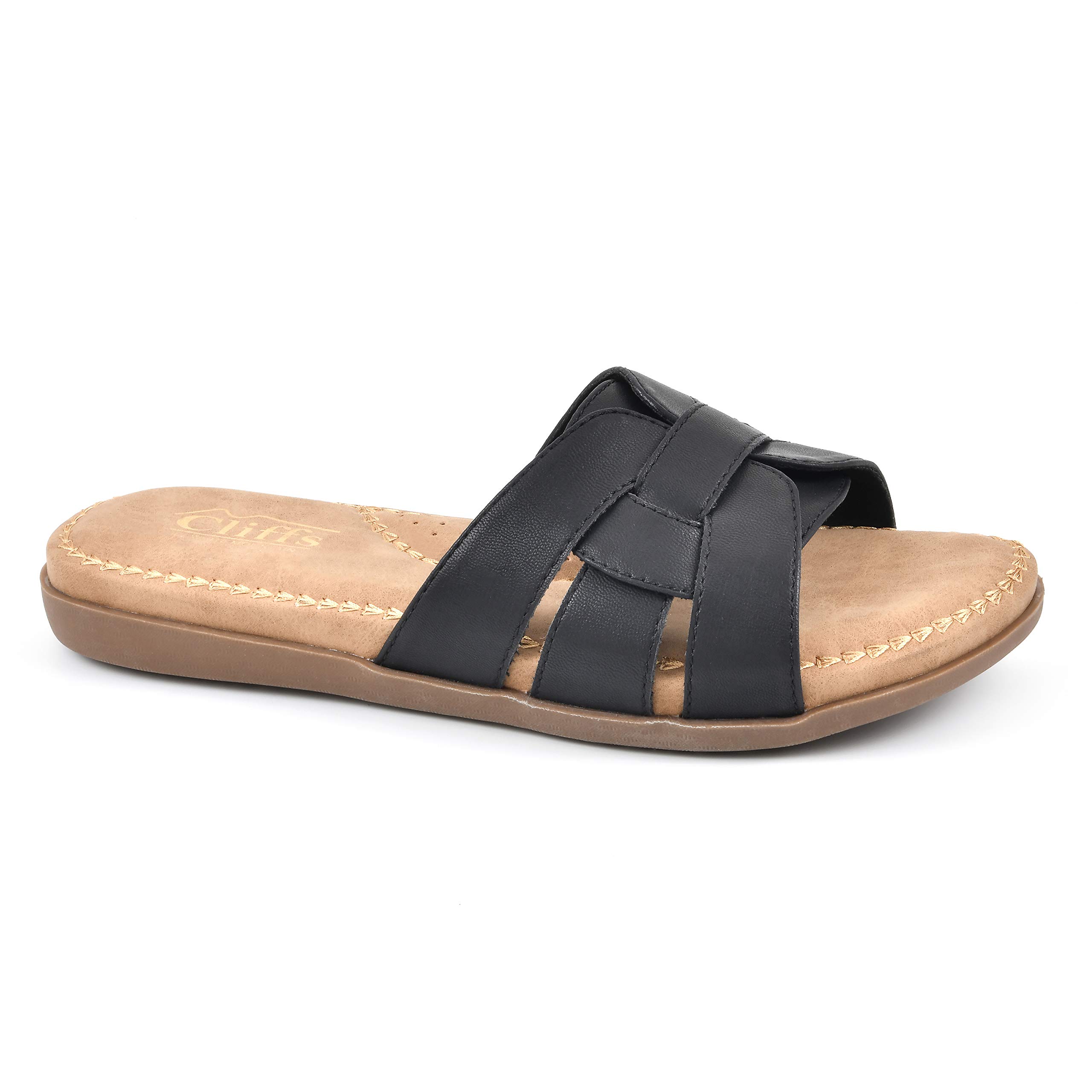 White Mountain Fredie Women's Slide Sandals - Comfortable for Beach & Pool