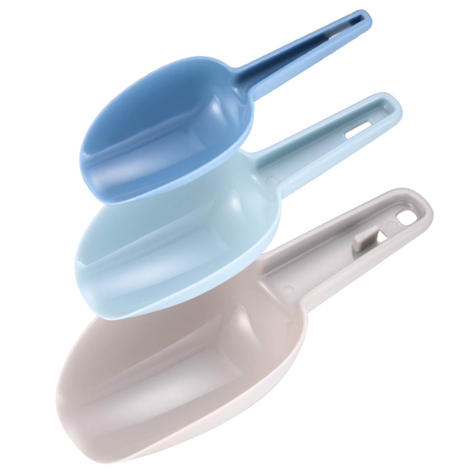 Plastic Ice Scoop Set - Multi-Purpose Scooper for Ice, Pet Food, Flour, Powder, Candy & Coffee Beans | Ideal for Kitchen, Baking, Pet Feeding & Canister Storage