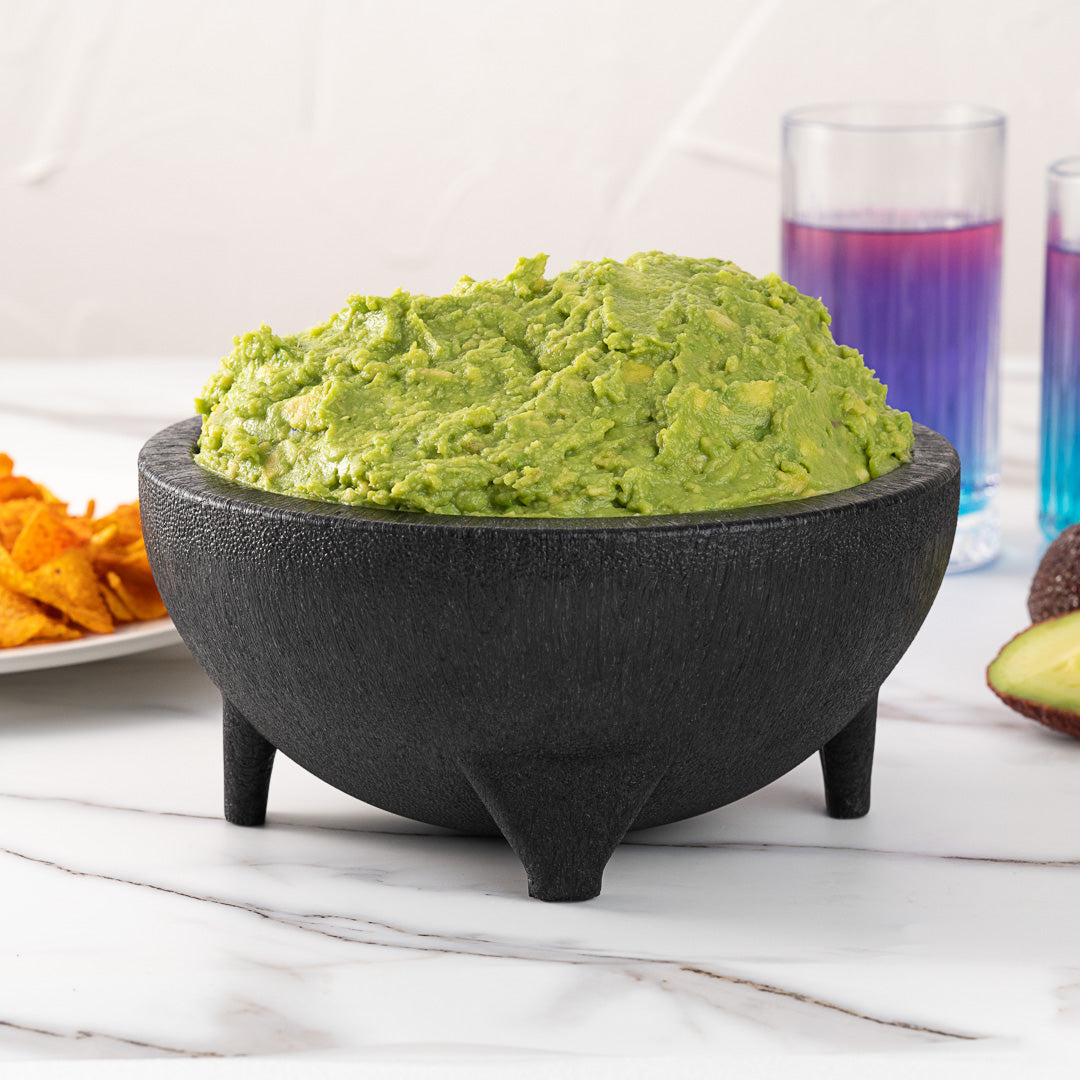 56 oz Black Thermal Plastic Molcajete Bowl - 8.75