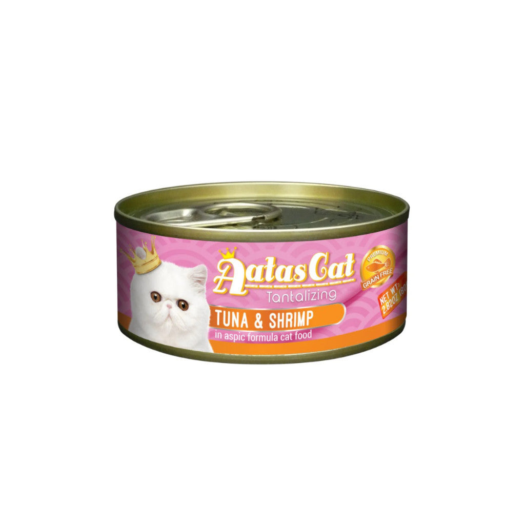 Premium Aatas Cat Food Variety Pack - Tuna, Ocean Fish, Squid, Snapper, Shirasu Sardine & Crab in Beef Aspic (80g) - High-Protein, Nutrient-Rich Wet Cat Food for Adult & Senior Cats - Perfect for Mealtime, Training Treats & Picky Eaters