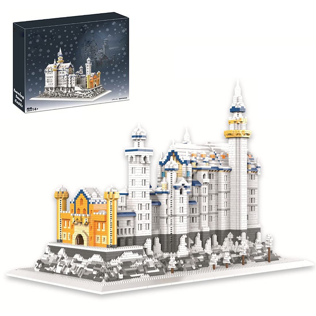 JoySeed Castle Architecture Building Blocks Set - 8288pcs Modular Construction Kit with Mini Bricks for Adults & Kids | Creative DIY Castle Model | NOT Lego Compatible | Perfect for Home Decoration, Gift Giving & Educational Play