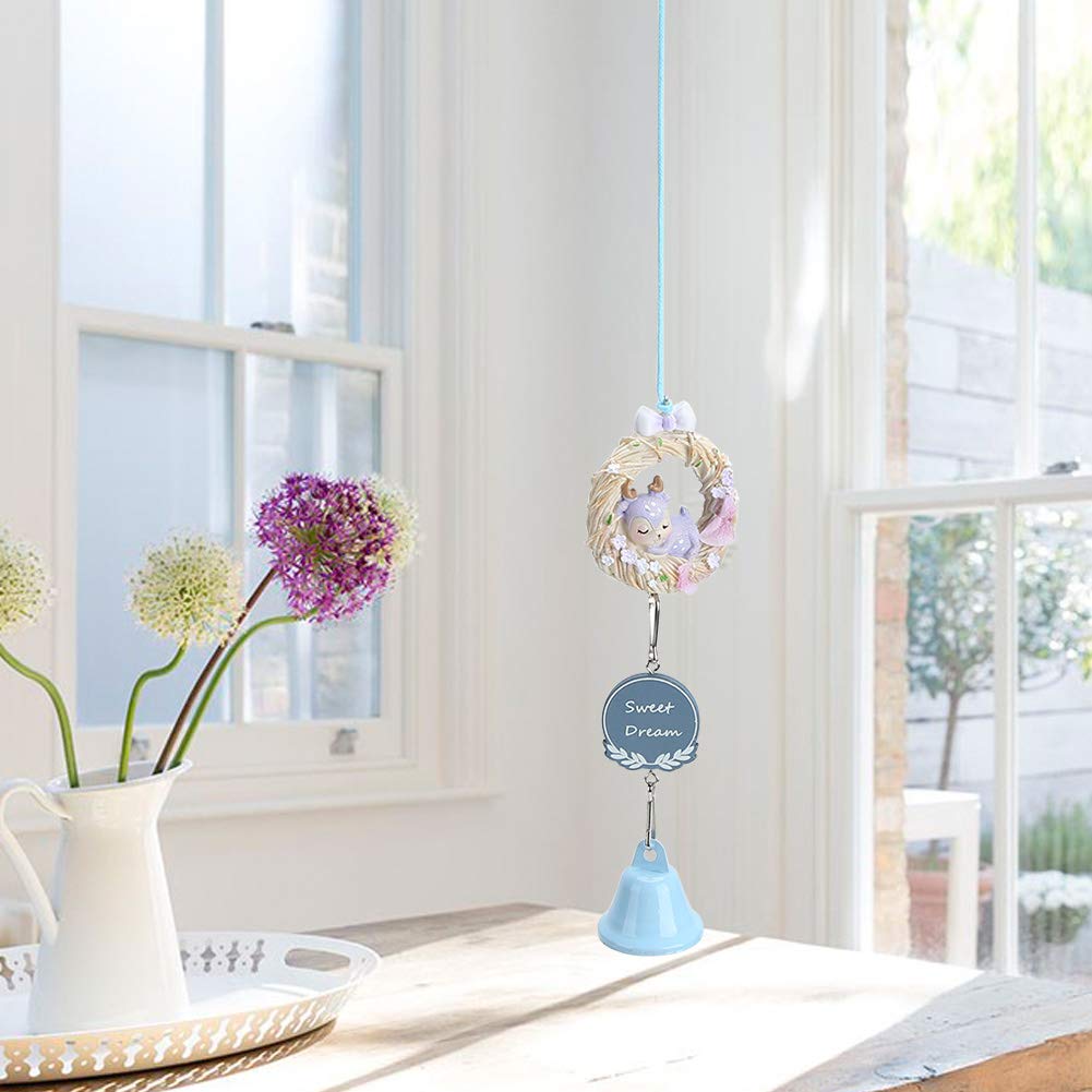 Outdoor Wind Chimes - Cute Cartoon Wind Chimes with Memorial Design, Blue Hanging Decor for Garden, Patio, Yard & Home | Perfect for Relaxing Outdoor Spaces & Soothing Wind Sounds