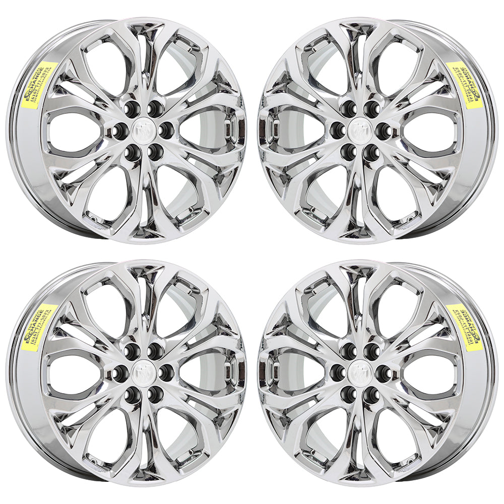 **2018-2021 Buick Enclave OEM Bright Chrome Wheels Rims Set of 4 (Part #5851) – Perfect for Upgrades & Luxury Styling**    *(Use Case: Enhance your Buick Enclave's appearance with these factory-original chrome wheels, ideal for replacements, custom builds, or luxury vehicle upgrades.)*
