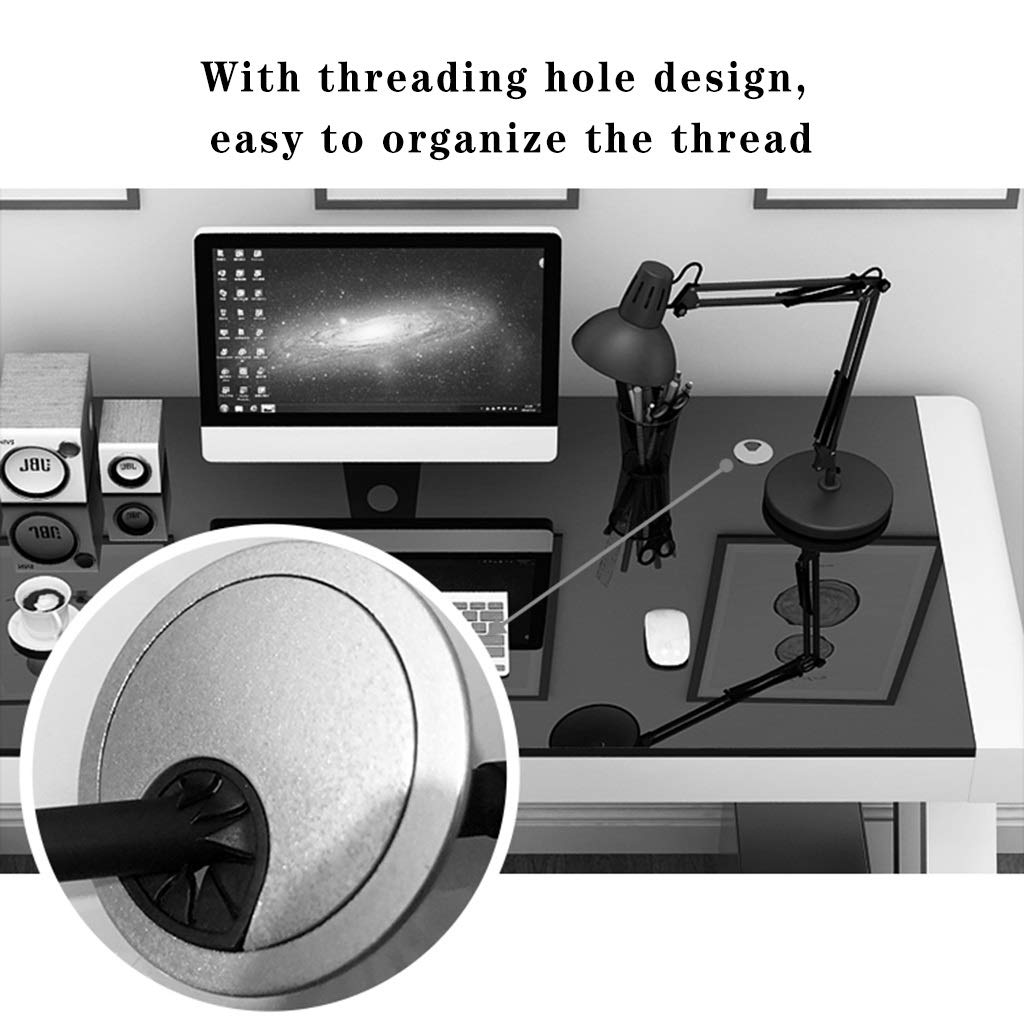 Modern Home Office Desk - Black 120cm Simple Computer Desk with Tempered Glass Top, Corner Study Desk for Students & Professionals - Easy Assembly for Small Spaces & Remote Work