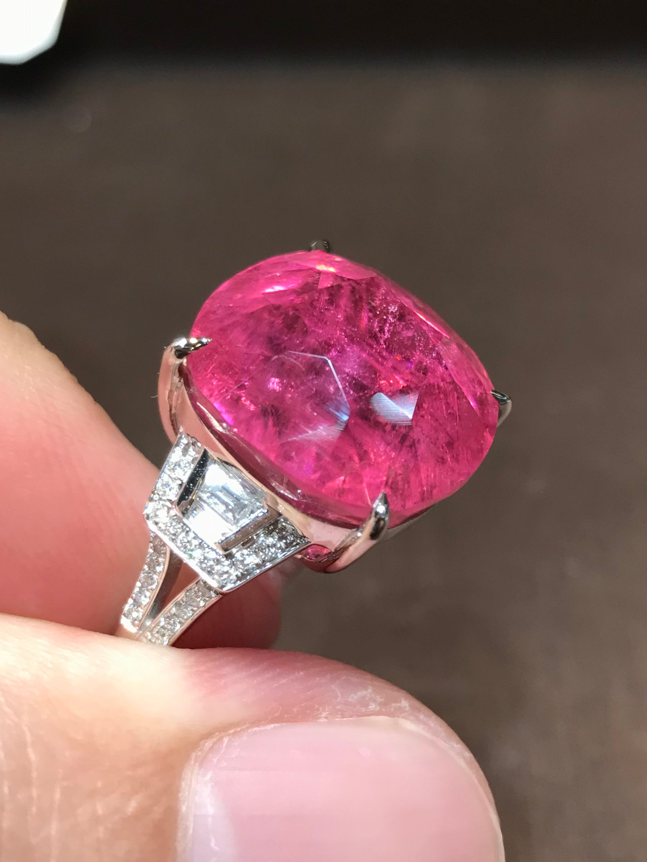 Natural Pink Tourmaline 13.30ct Gemstone Ring for Women - Elegant Jewelry Gift for Anniversary, Engagement & Special Occasions