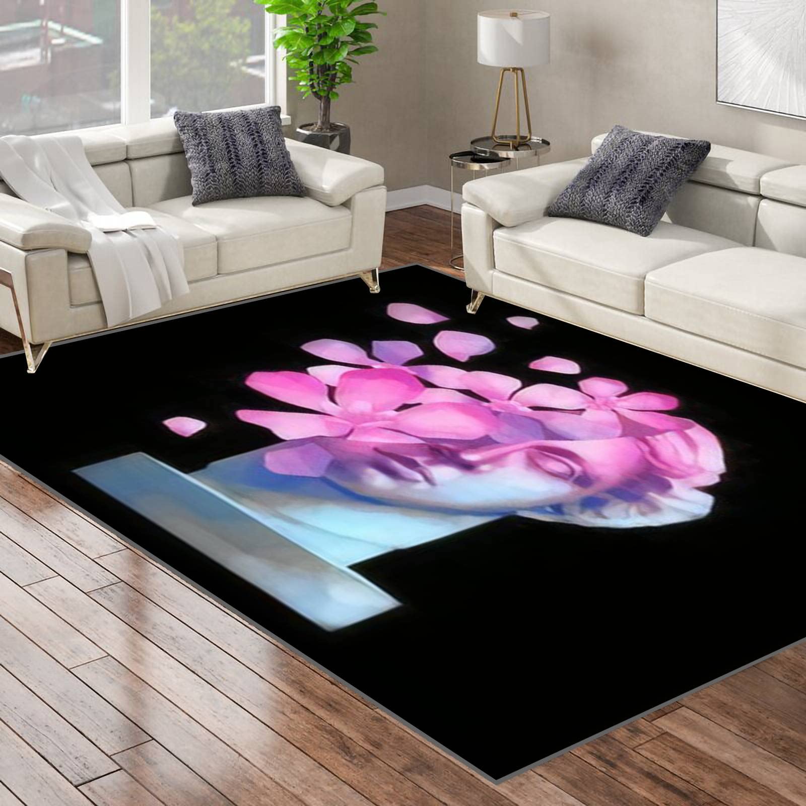 Non-Slip Venus de Milo Head Statue Area Runner Rug - Conceptual Design Cut Skin Carpet Playmat for Yoga, Indoor Floor, Patio, Door Mat - Perfect for Home, Bedroom, Nursery & Living Room Decor