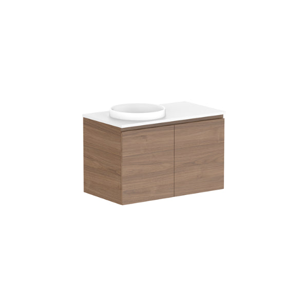 ADP Glacier Lite All Door Twin Vanity with Solid Surface Top - Modern Bathroom Vanity Set with Sink for Home & Apartment Renovation