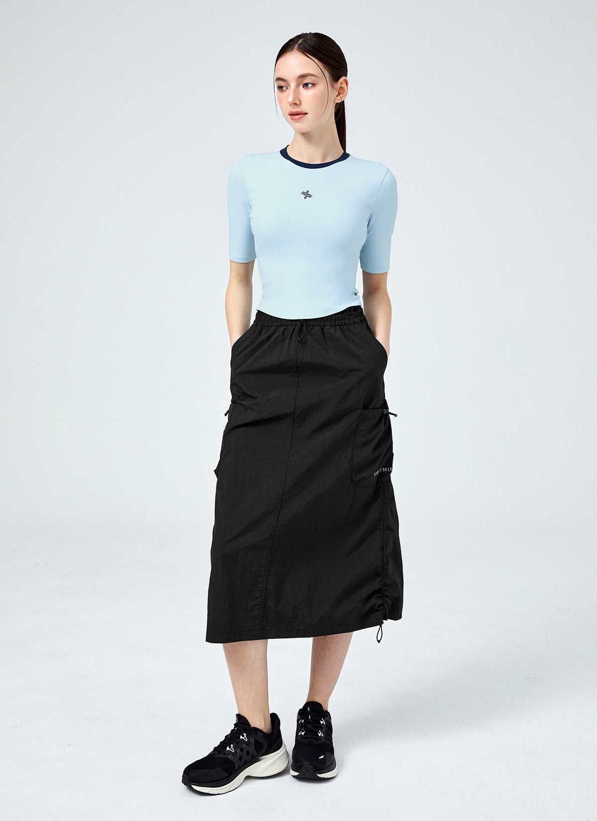 Comfortable Utility Cargo Long Skirts for Women - Stretchable Casual Maxi Skirt with Pockets for Hiking, Travel & Everyday Wear