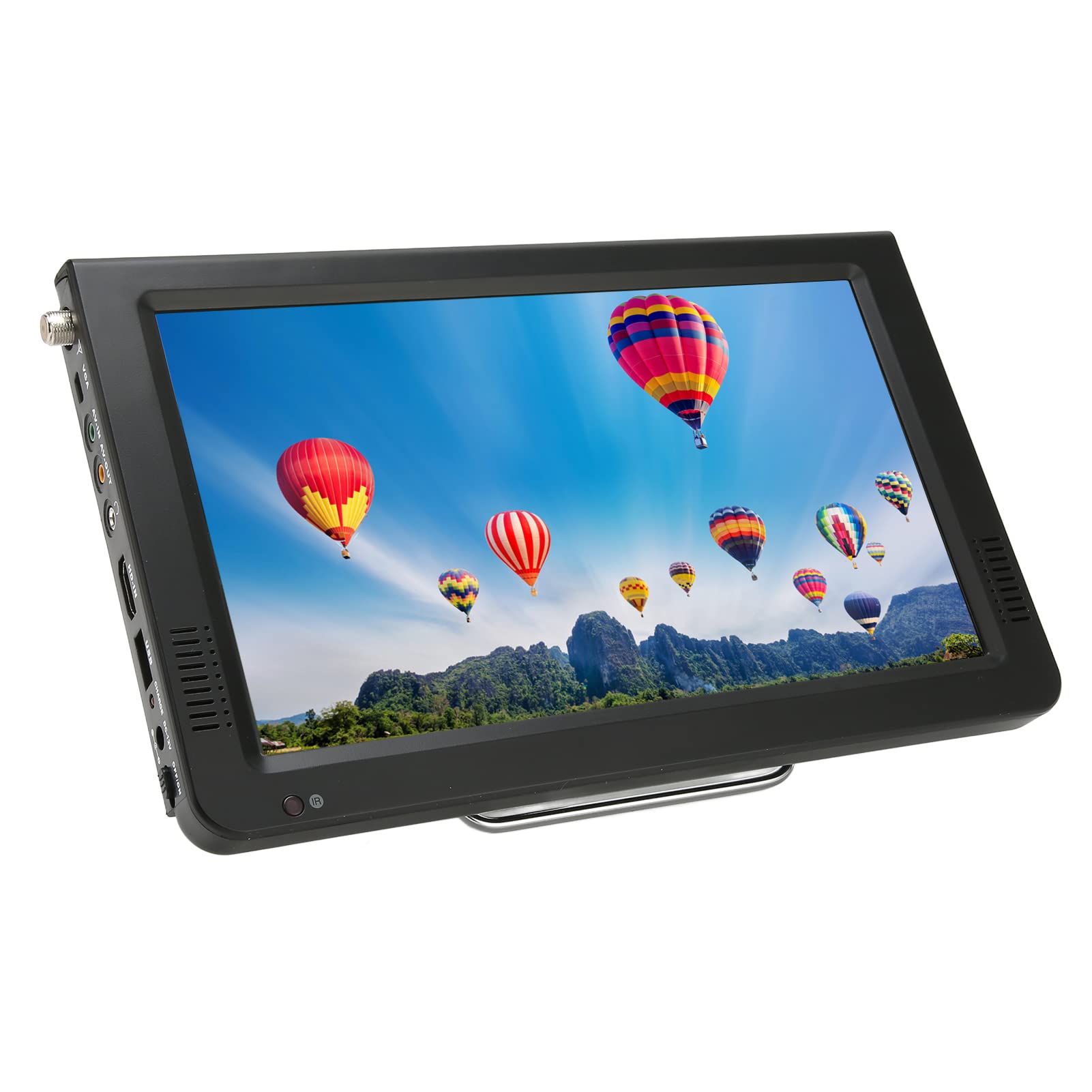 10 Inch Portable TV with Antenna - 1024X600 HD Mini Car TV with ATSC Tuner, Supports VGA/HDMI/AV/PC/Headset/USB - Ideal for Road Trips, Camping & Emergency Use (48.25MHz-863.25MHz)