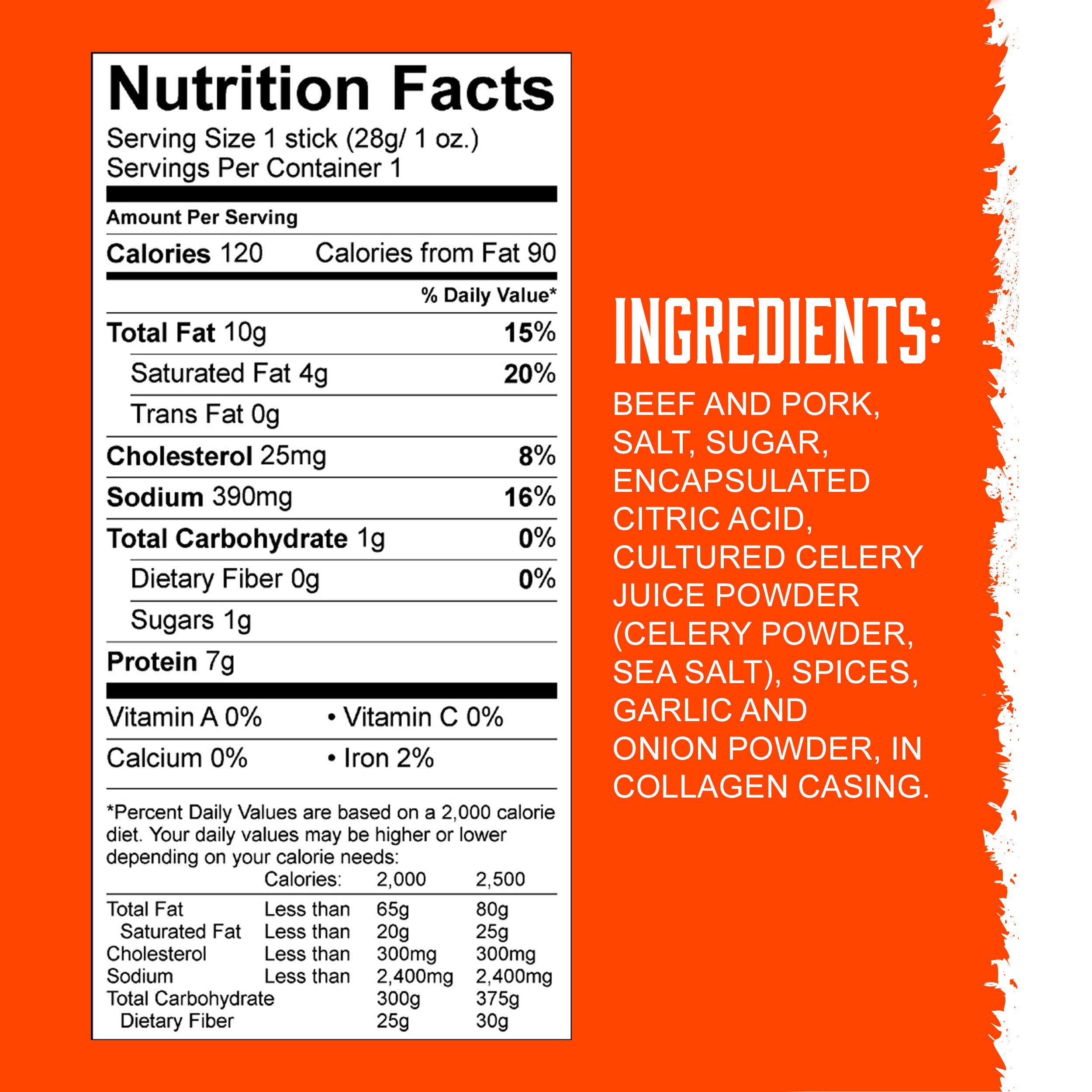 Original Stix Smoked Hickory Flavor Beef Jerky - MSG Free, Gluten Free, High Protein Snack - 1 oz Meat Sticks (20 Count) - Perfect for Hiking, Camping & On-the-Go Snacking